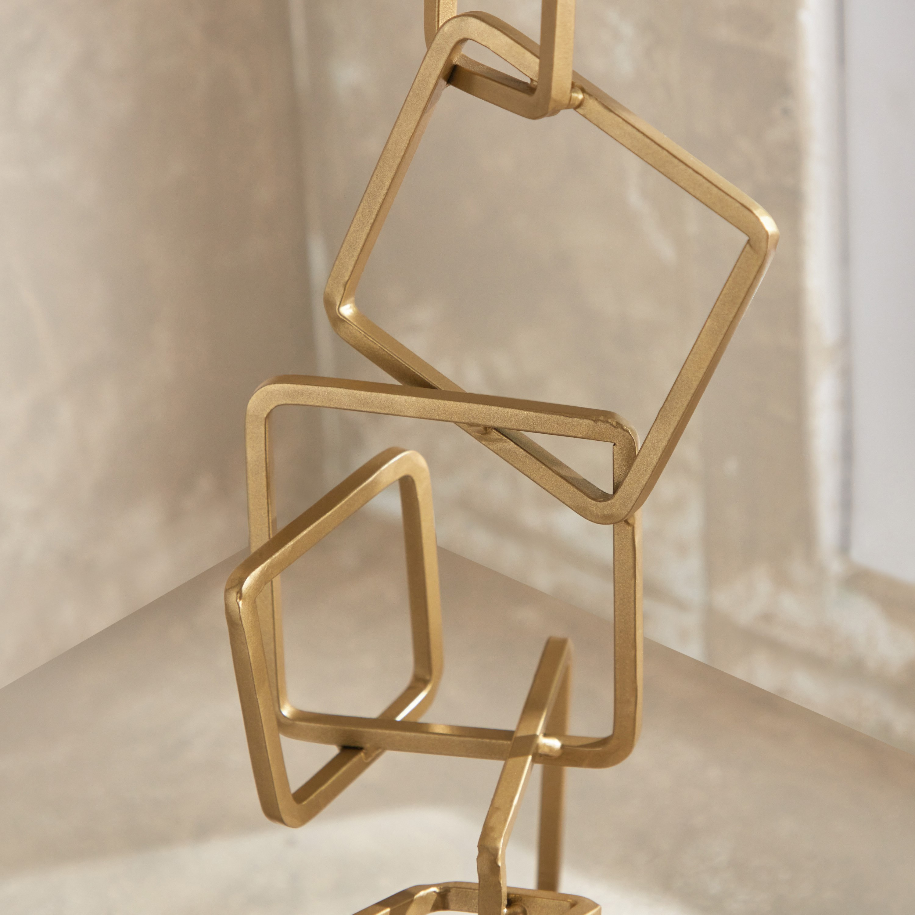 قطعة ديكور طاولة معدن ورخام بقاعدة رخام من إنيجما - 20x15x45 سم-hbxhomeware-homedecor-figurinesandornaments-image-2