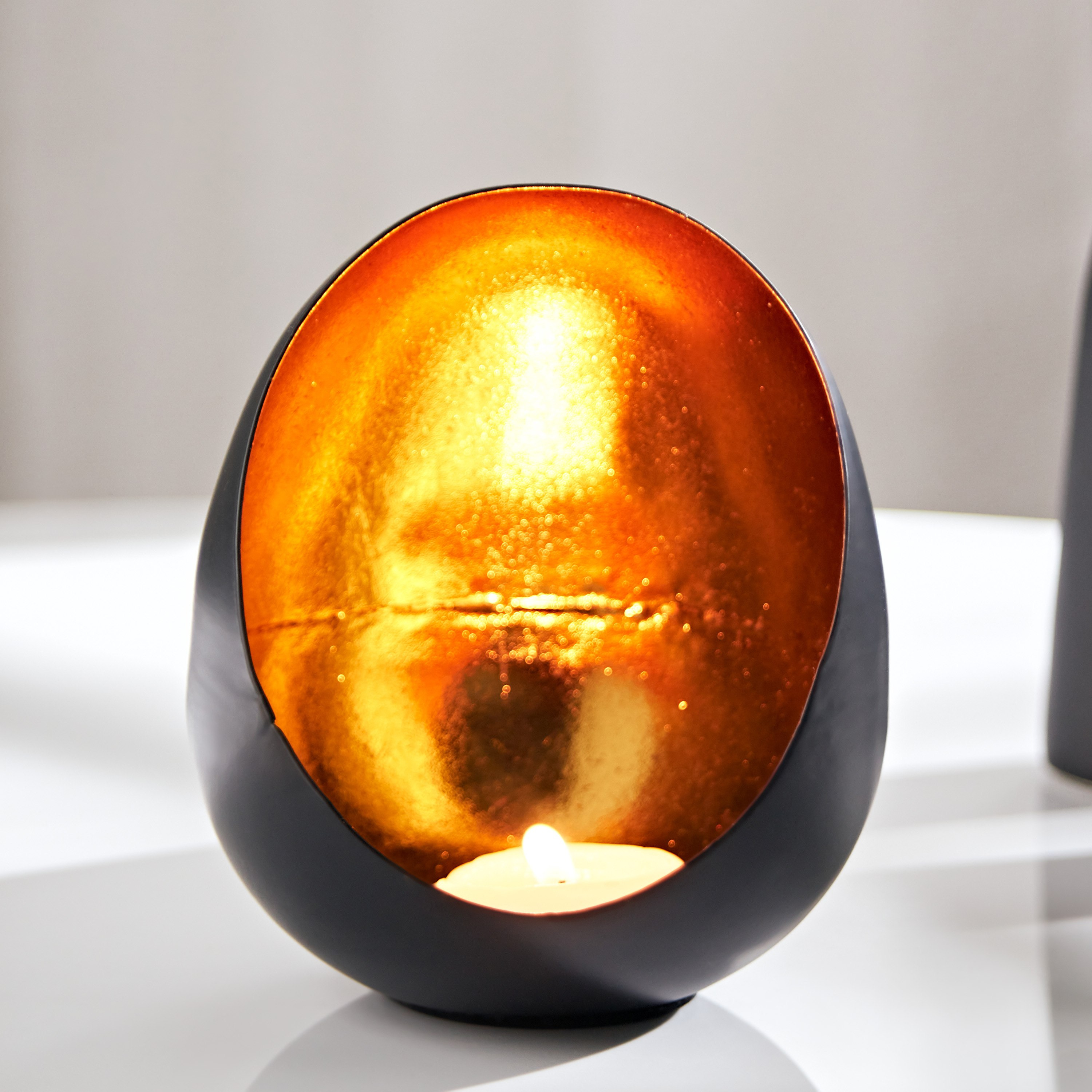 حامل شموع صغيرة معدن من سكرافت - 10.5x10.5x13.5 سم-hbxlivingroom-decorandaccessories-candleholders-image-1