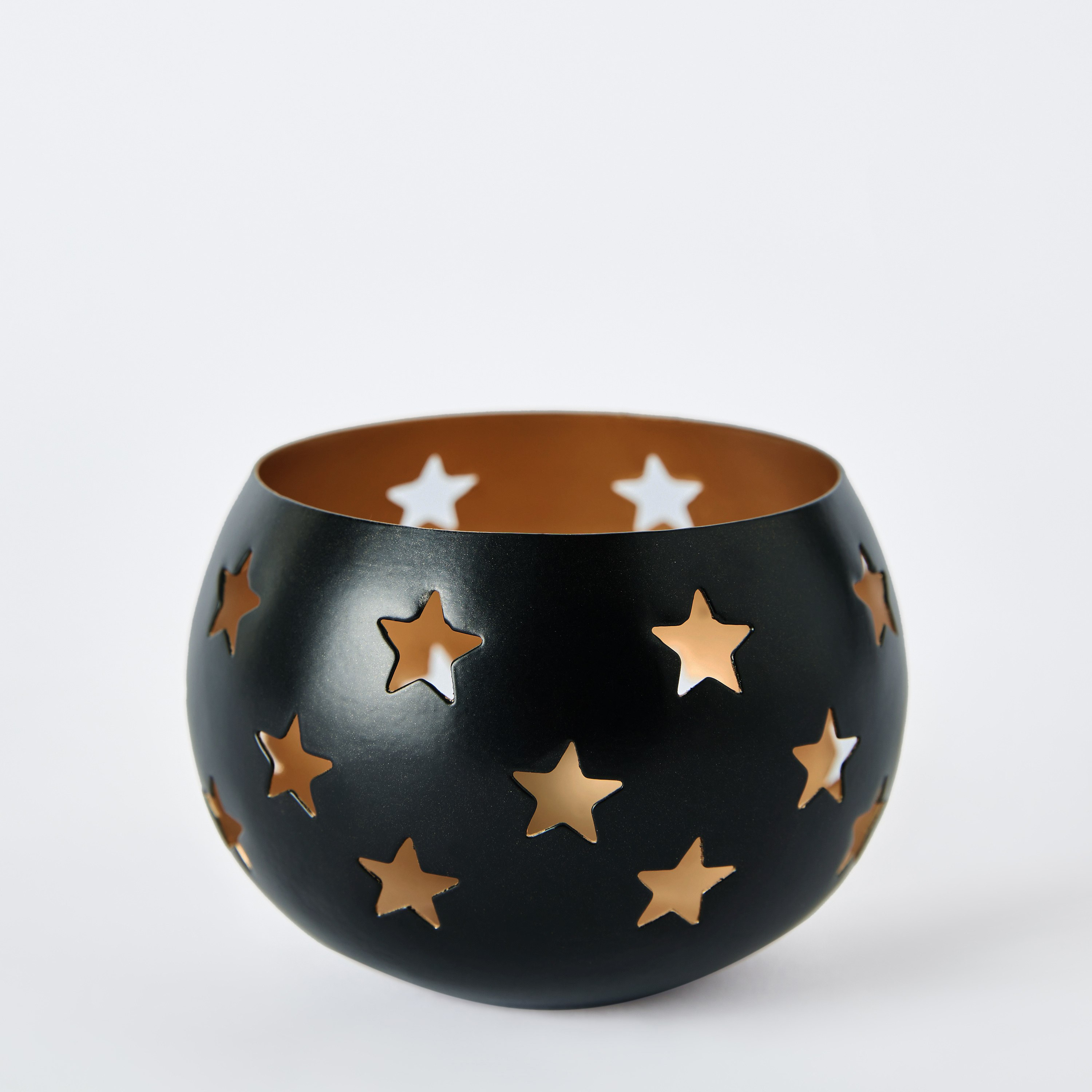 Scraft Metal Tealight Holder with Star Cutwork - 9.5x9.5x7 cm-hbxlivingroom-decorandaccessories-candleholders-image-5