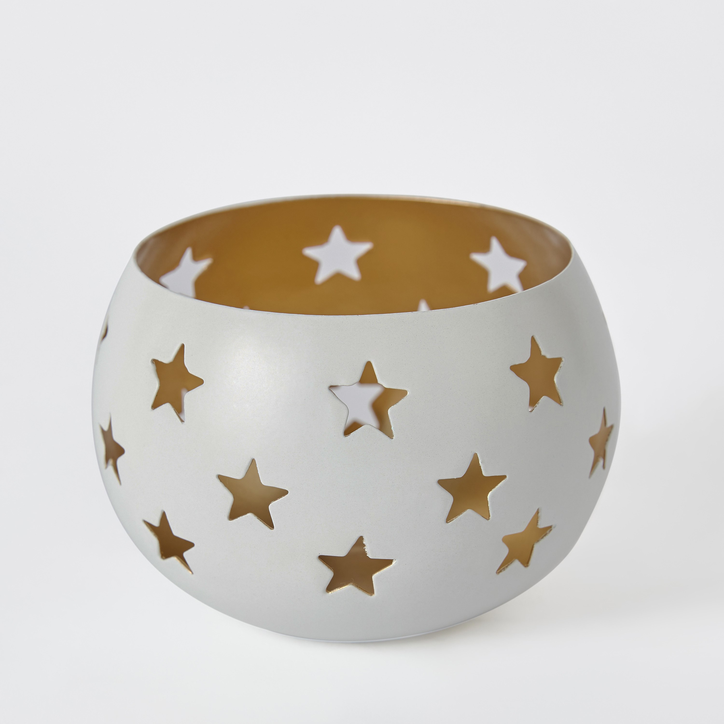 حامل شموع صغيرة معدن بنجمة مفرغة من سكرافت- 9.5x9.5x7 سم-hbxlivingroom-decorandaccessories-candleholders-image-5
