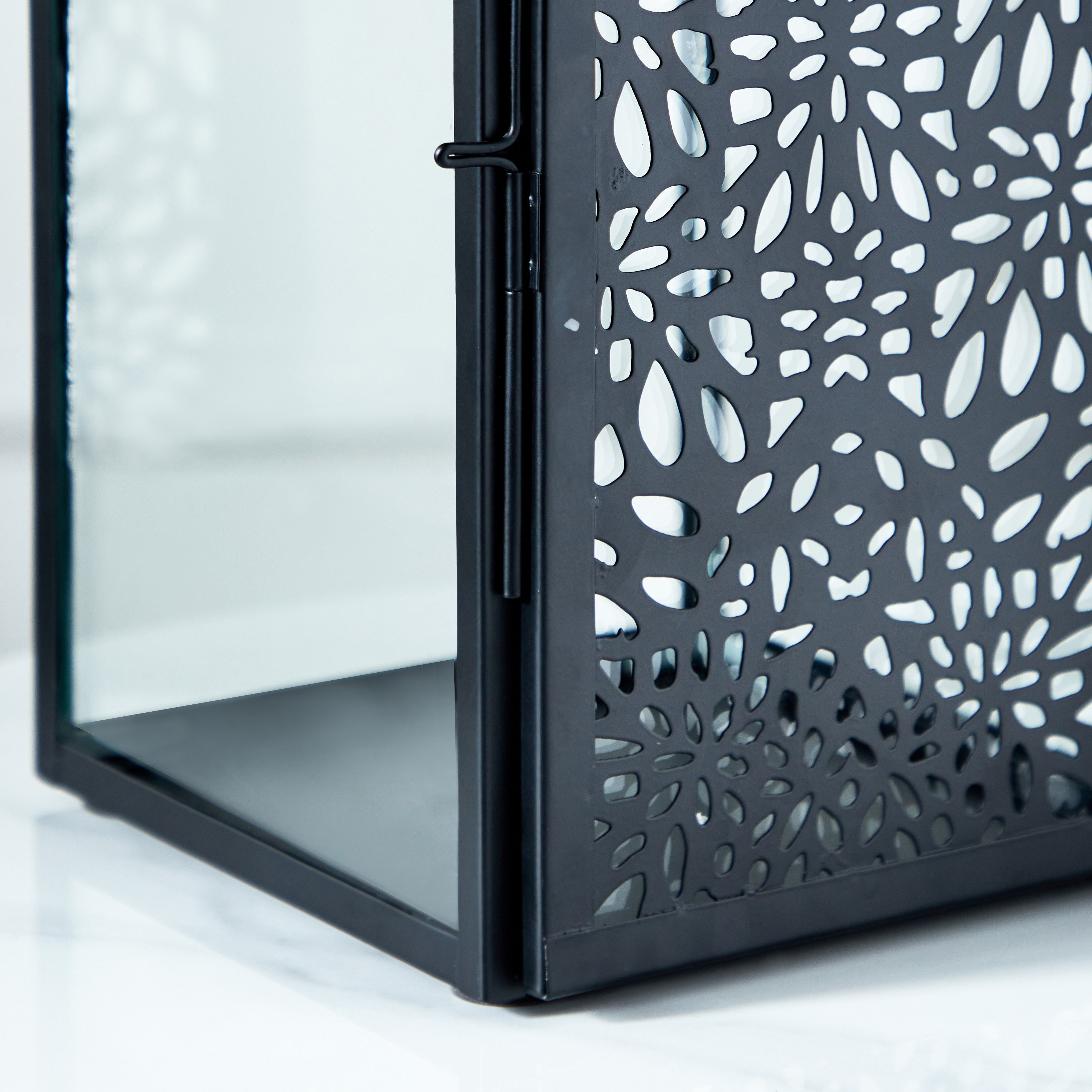 Kensin Metal Cutwork Lantern - 15x15x32 cm-hbxdecorandfurnishings-homeaccessories-lanterns-image-5