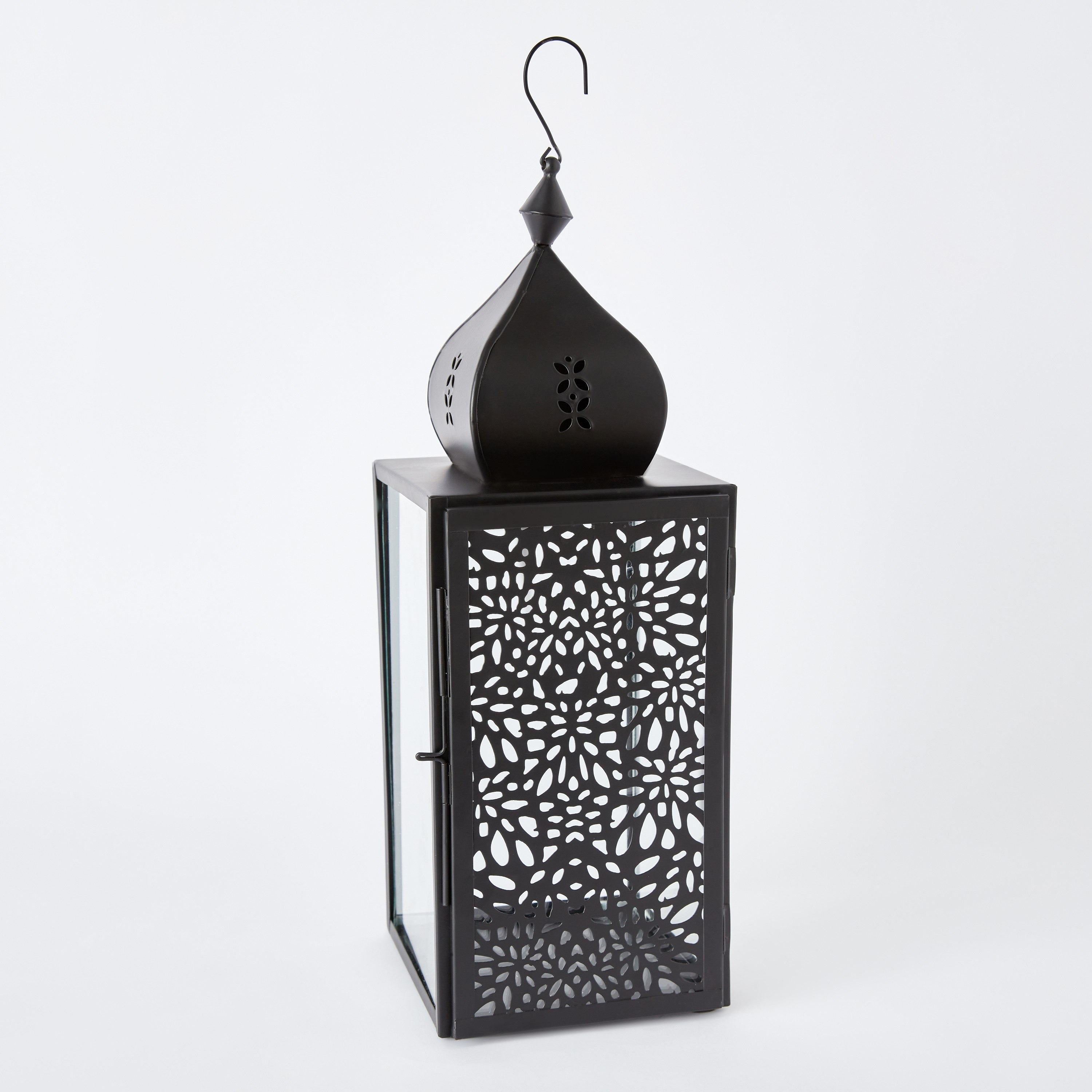 Kensin Metal Cutwork Lantern - 15x15x32 cm-hbxdecorandfurnishings-homeaccessories-lanterns-image-7