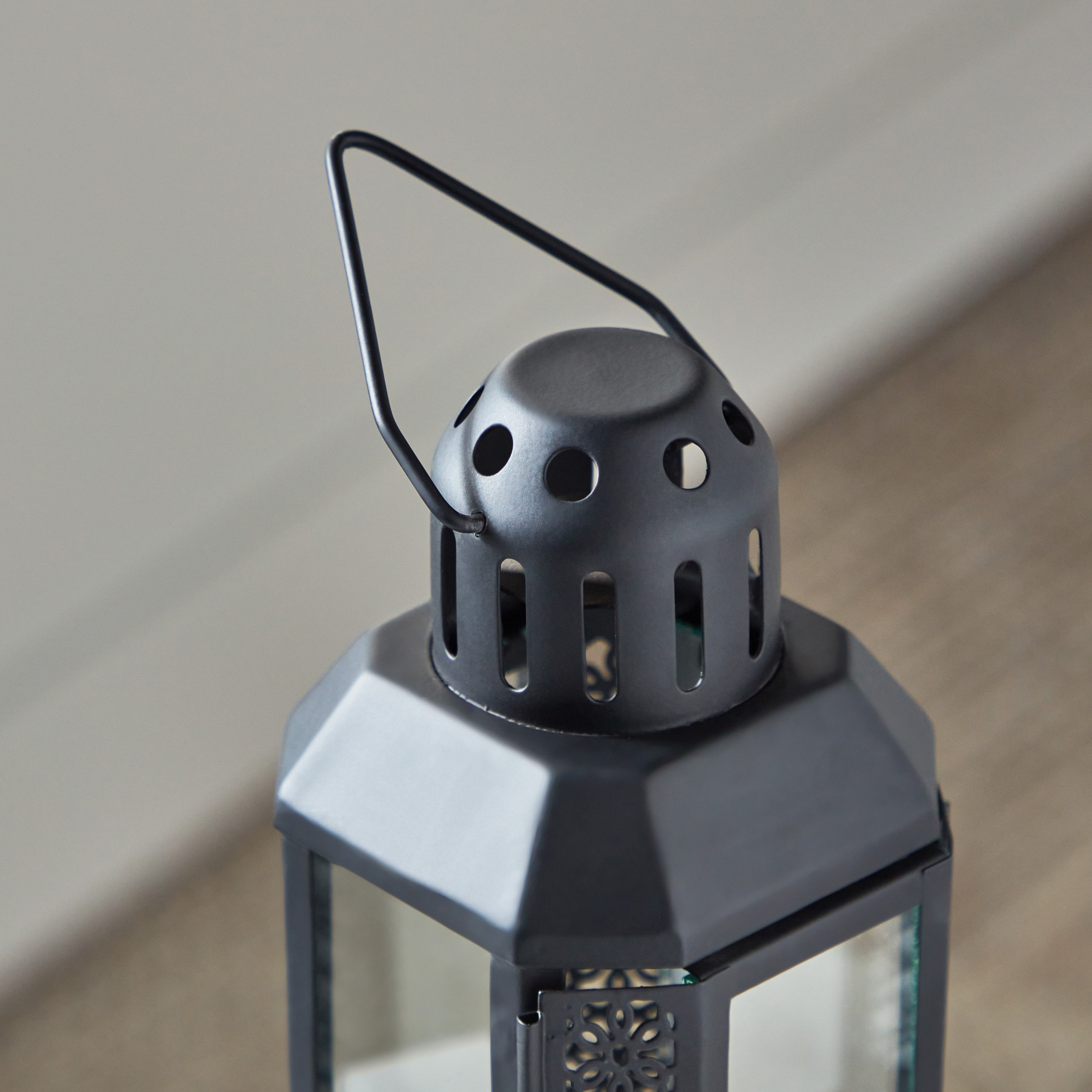 Kensin Promo Metal Cutwork Lantern - 10x10x22 cm-hbxdecorandfurnishings-homeaccessories-lanterns-image-4