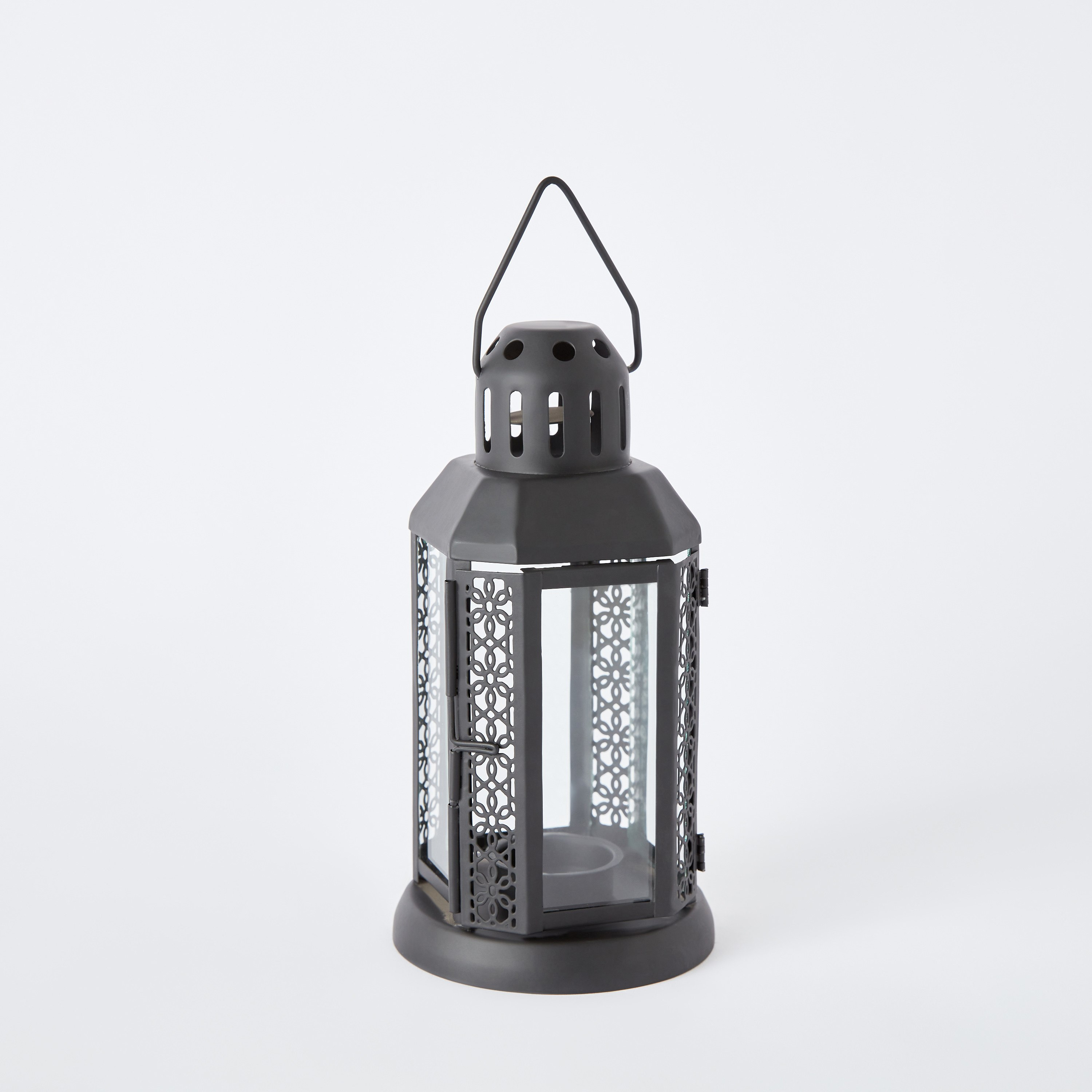 Kensin Promo Metal Cutwork Lantern - 10x10x22 cm-hbxdecorandfurnishings-homeaccessories-lanterns-image-7