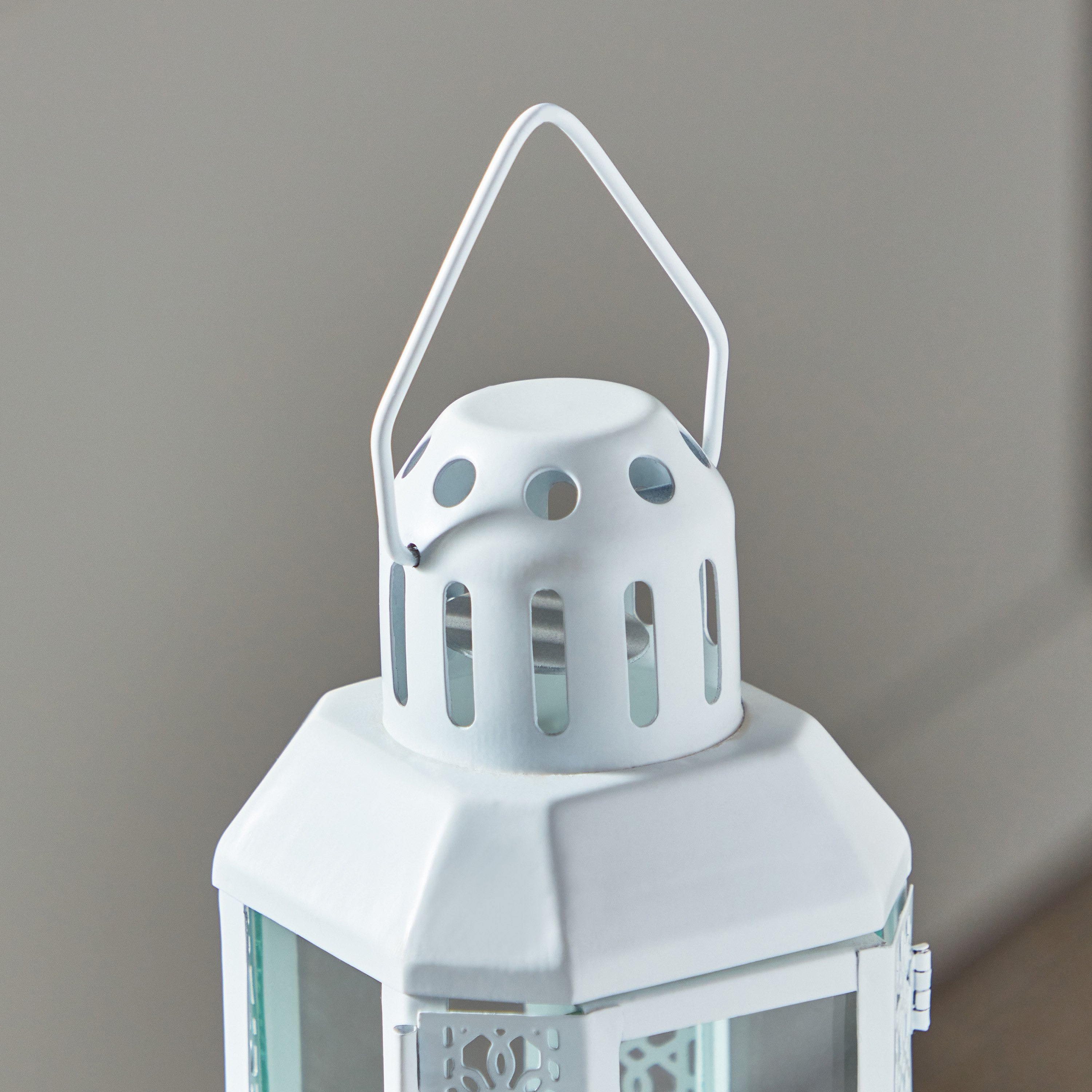Kensin Promo Metal Cutwork Lantern - 10x10x22 cm-hbxdecorandfurnishings-homeaccessories-lanterns-image-4
