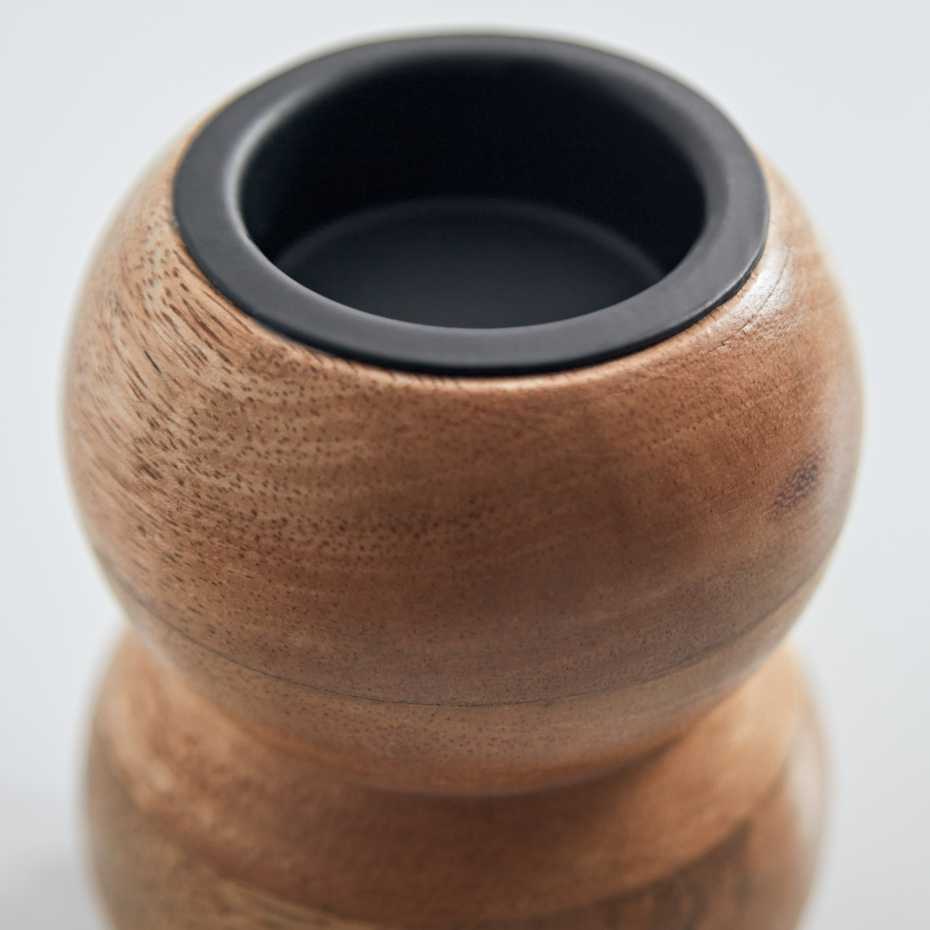 Cohar Wooden 2 Circle Small Tealight Candleholder - 6.5x6.5x8.5 cm-hbxlivingroom-decorandaccessories-candleholders-image-4