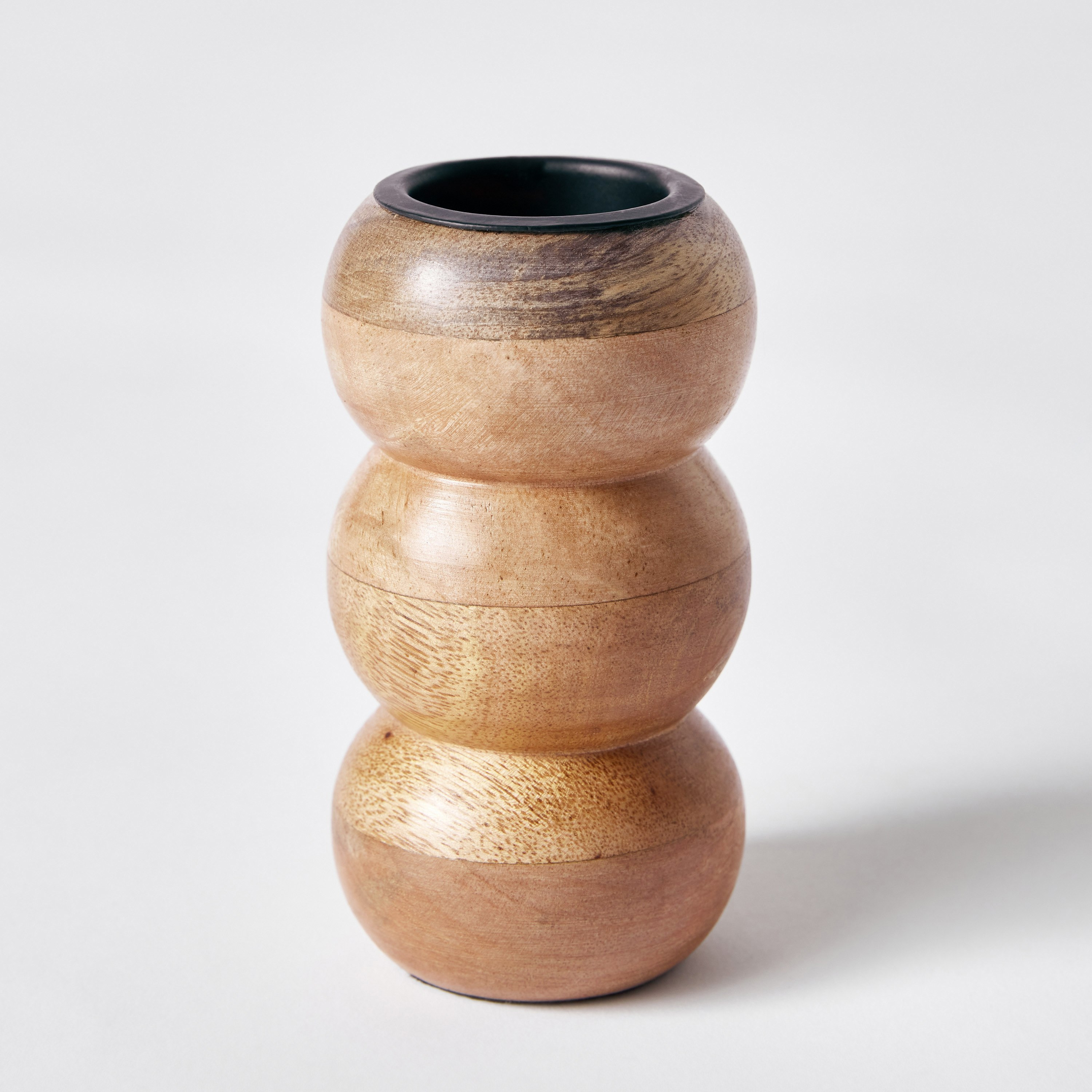 حامل شموع صغيرة 3 دوائر خشب من كوهار - 6.5x6.5x12 سم-hbxlivingroom-decorandaccessories-candleholders-image-6