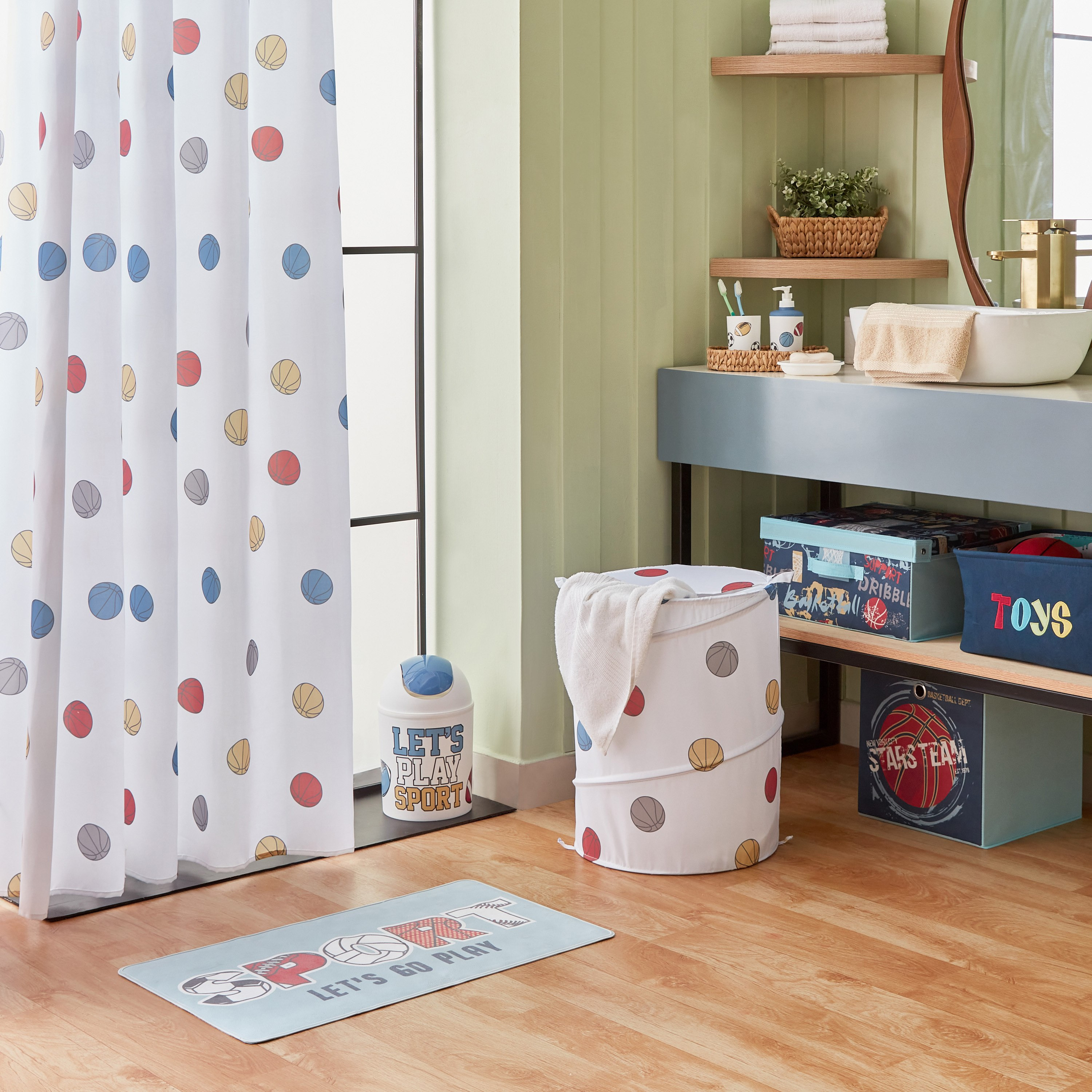 Arcade Gemini Polyester Laundry Hamper - 38x50 cm-hbxbathroom-laundry-laundryhampers-image-6