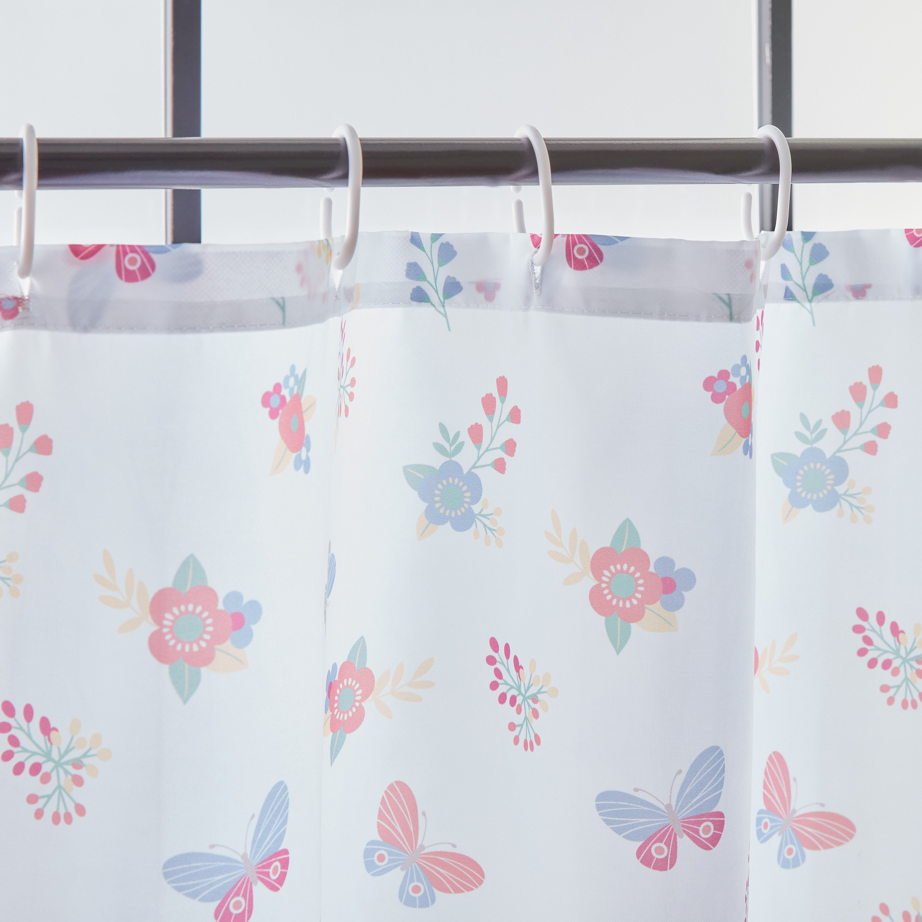 Flutterby Gemini Polyester Shower Curtain - 180x180 cm-hbxhomeware-hbxkidsandyouth-image-2