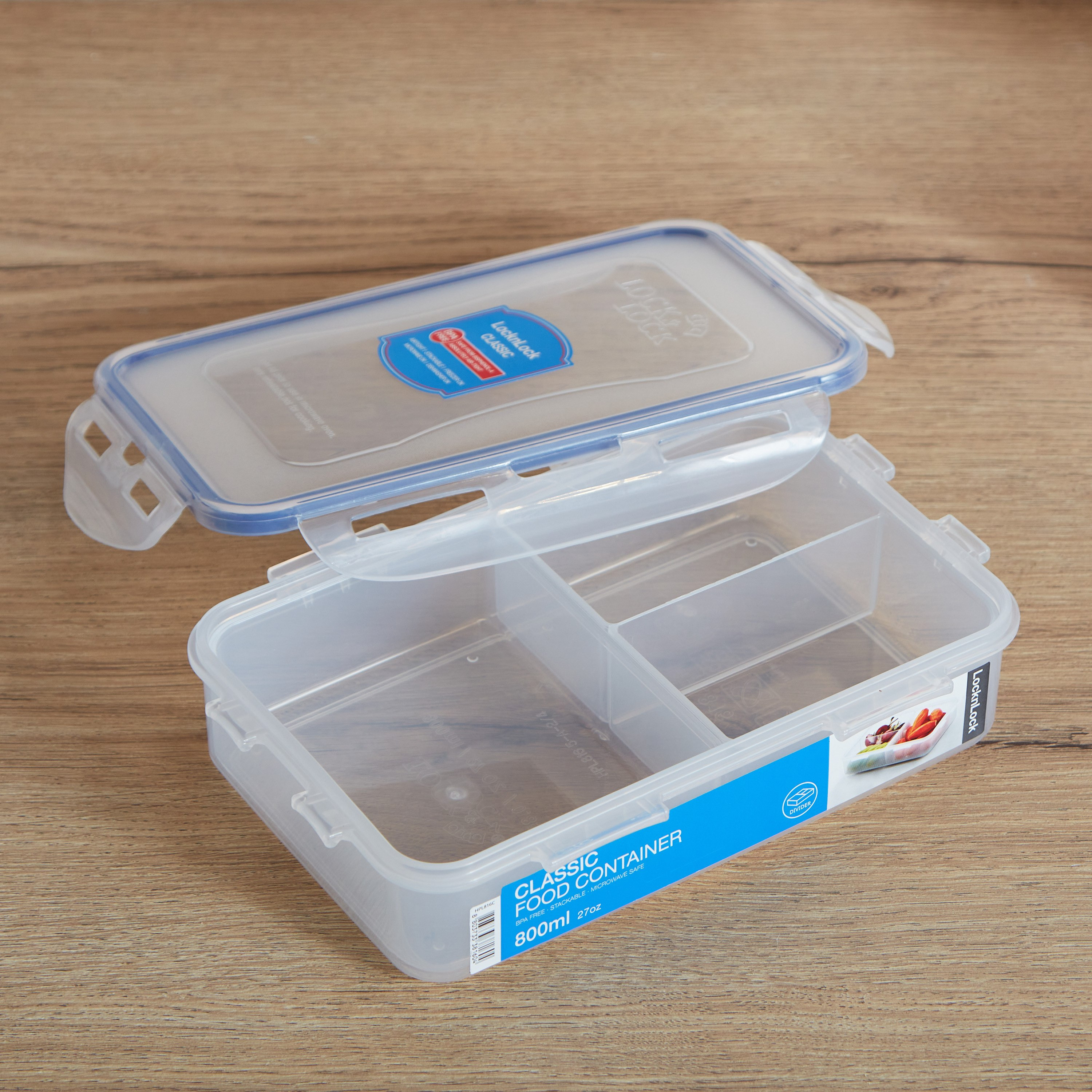 حاوية طعام مستطيلة بفواصل من لوك أند لوك - 800 مل-hbxhomeware-hbxkitchen-image-3