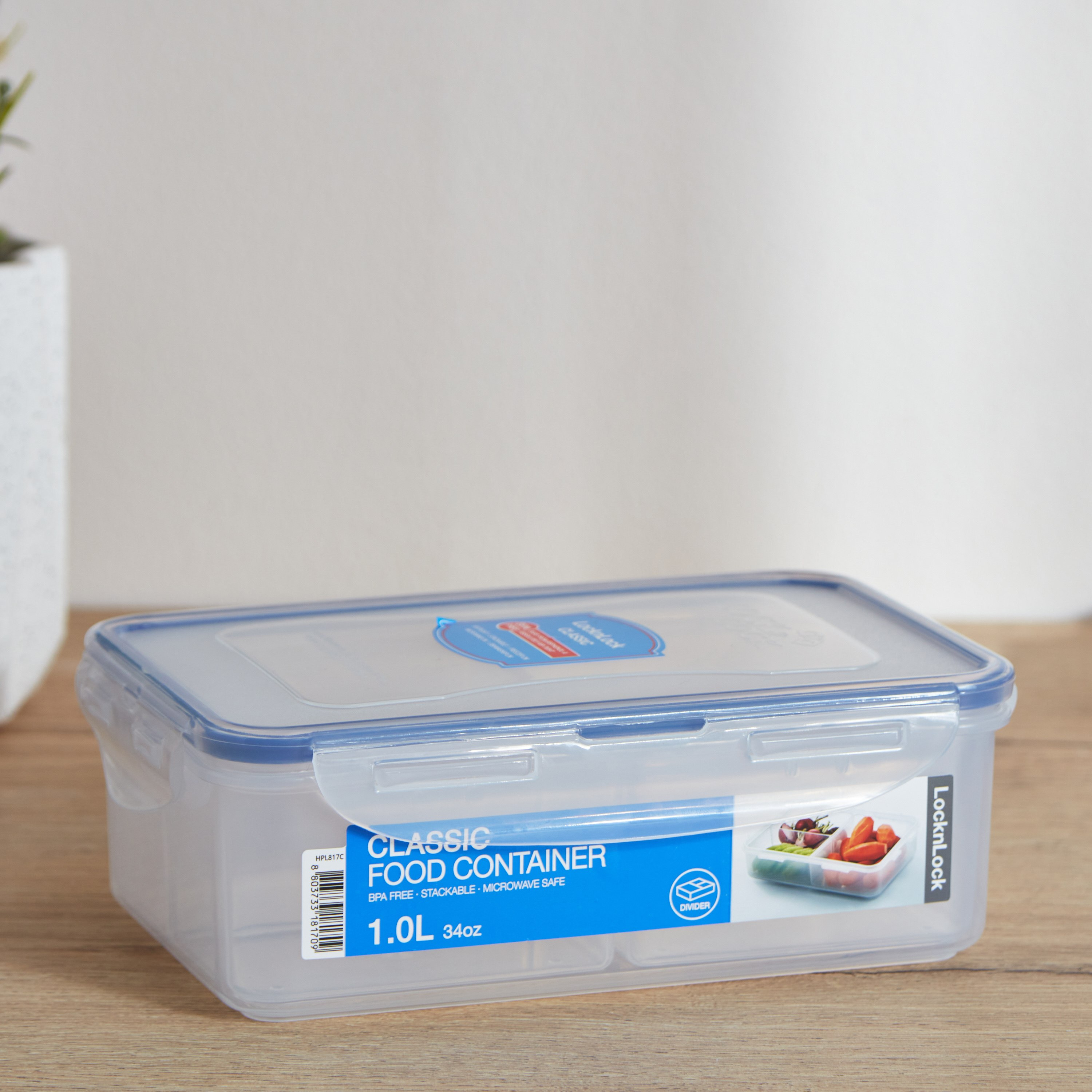 Lock & Lock Rectangular Food Container with Divider - 1 L-hbxhomeware-hbxkitchen-image-2