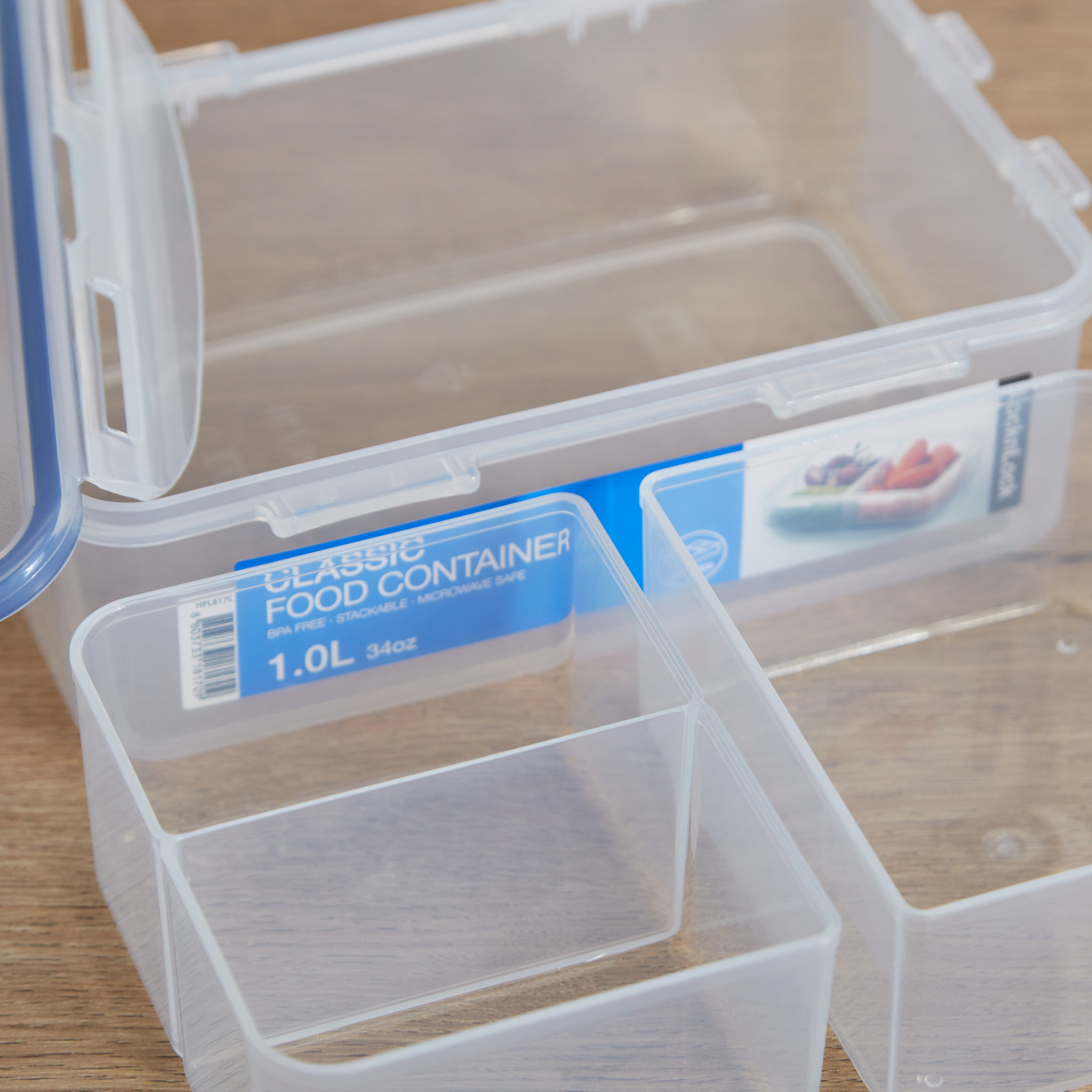 Lock & Lock Rectangular Food Container with Divider - 1 L-hbxhomeware-hbxkitchen-image-5