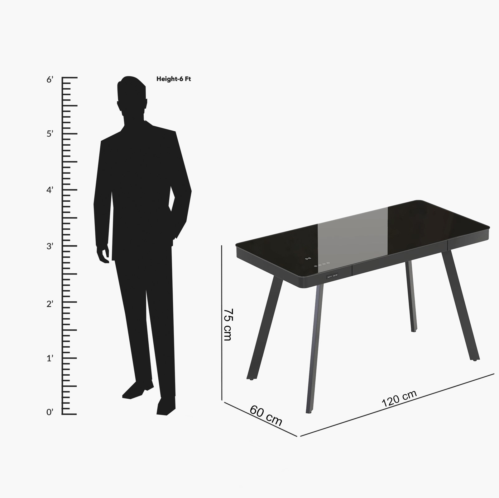 مكتب ذكي بسطح زجاج من چينيوس-hbxfurniture-office-desks-image-9