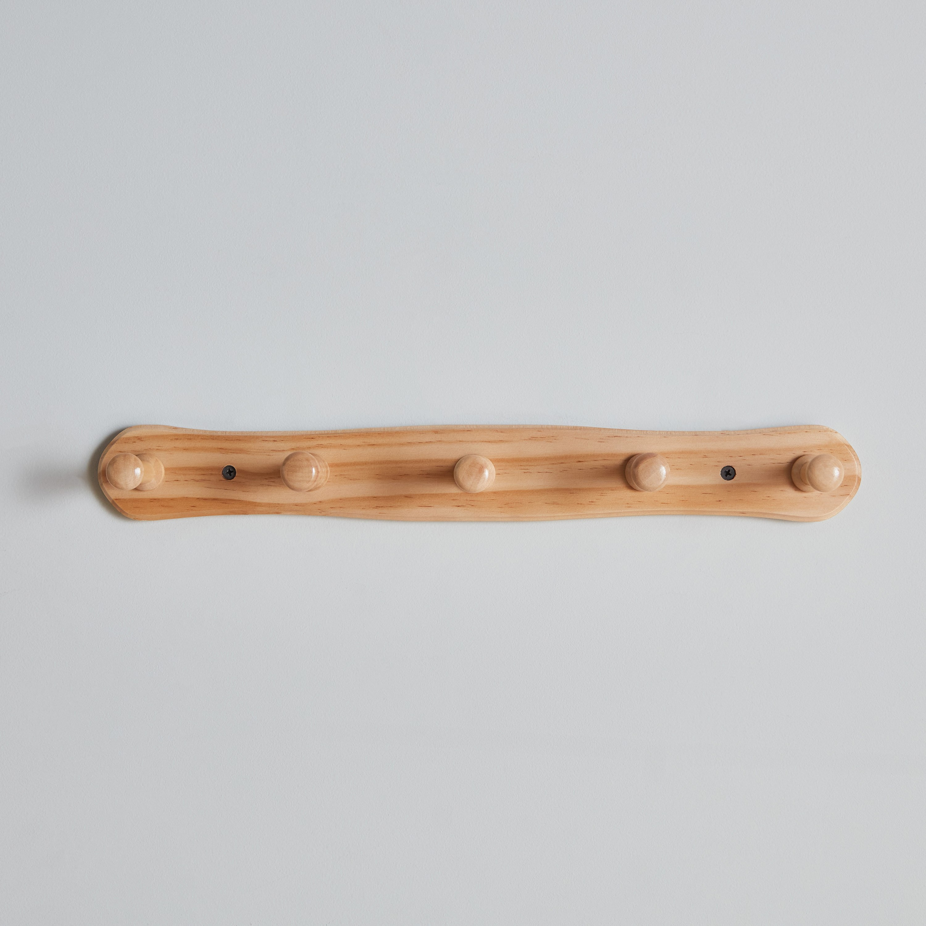 Natura Wooden 5-Peg Wall Mounted Hook Rack-hbxhomeware-hbxbathroom-image-1