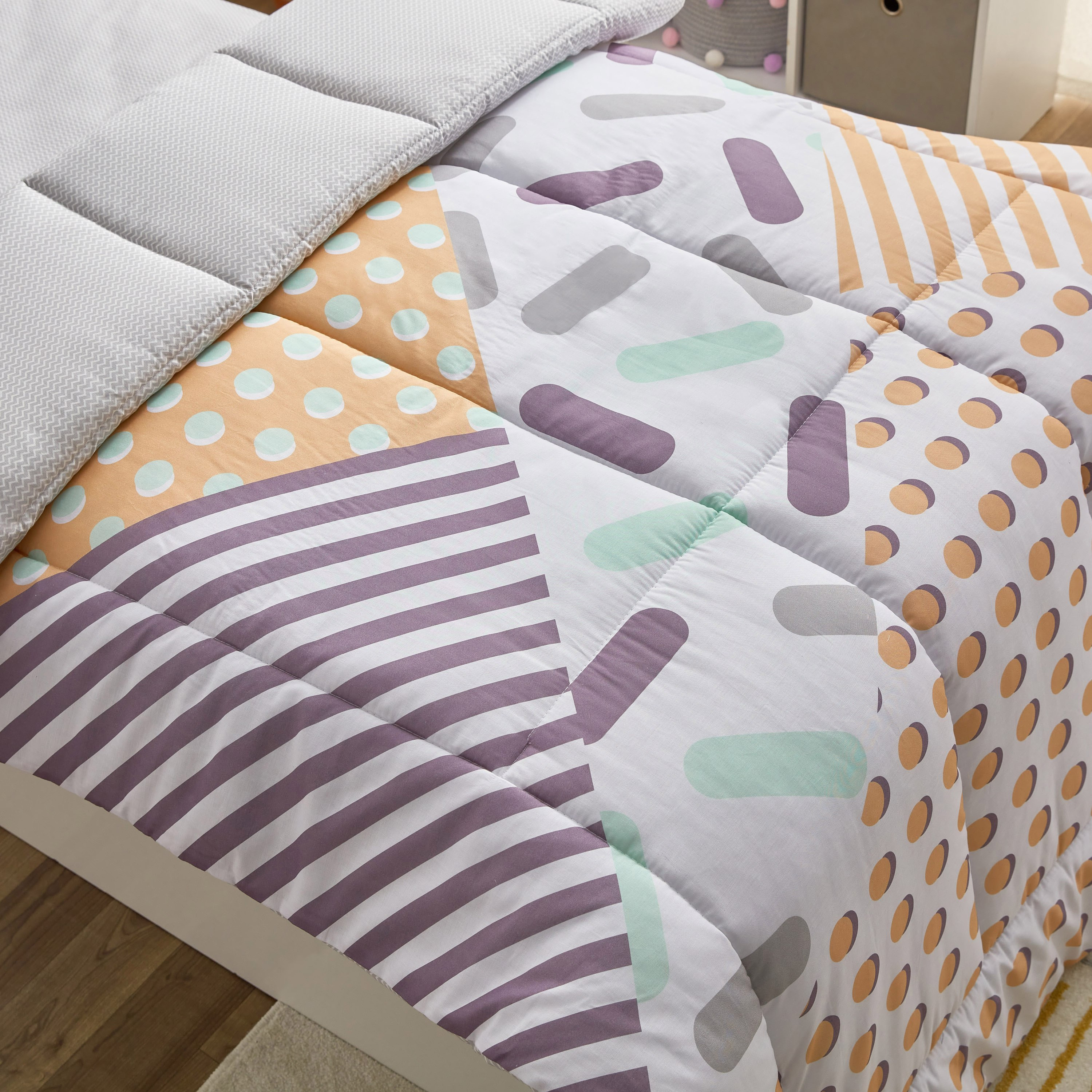 Playland Whimsical Kapas 2-Piece Cotton Single Comforter Set - 135x220 cm-hbxhomeware-hbxkidsandyouth-image-4
