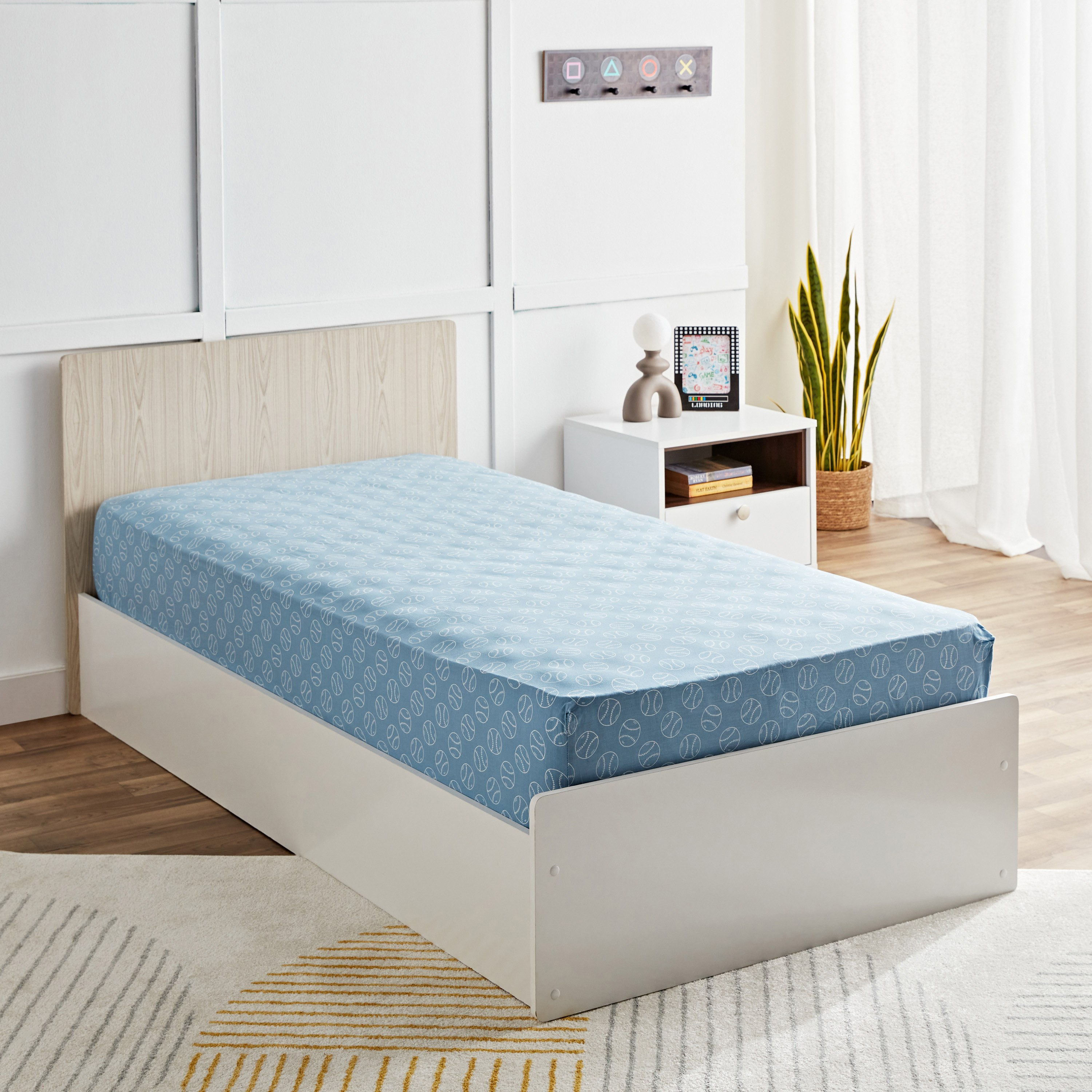 شرشف مطاطي قطن فردي إتس أ جول كاباس من أركيد - 90x200+25 سم-hbxhomeware-hbxkidsandyouth-image-1