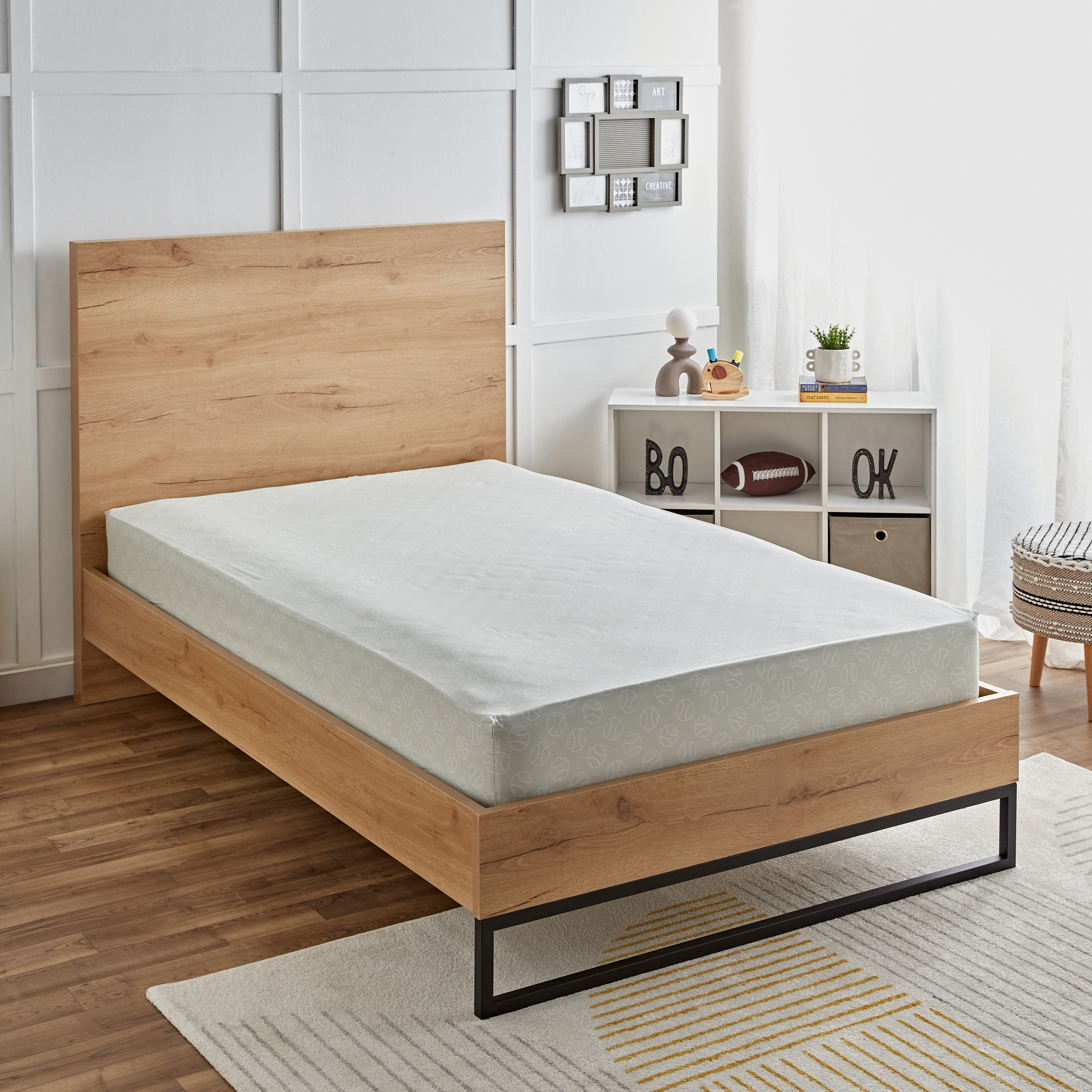 Arcade Win Win Kapas Cotton Twin Fitted Sheet - 120x200+25 cm-hbxhomeware-hbxkidsandyouth-image-1