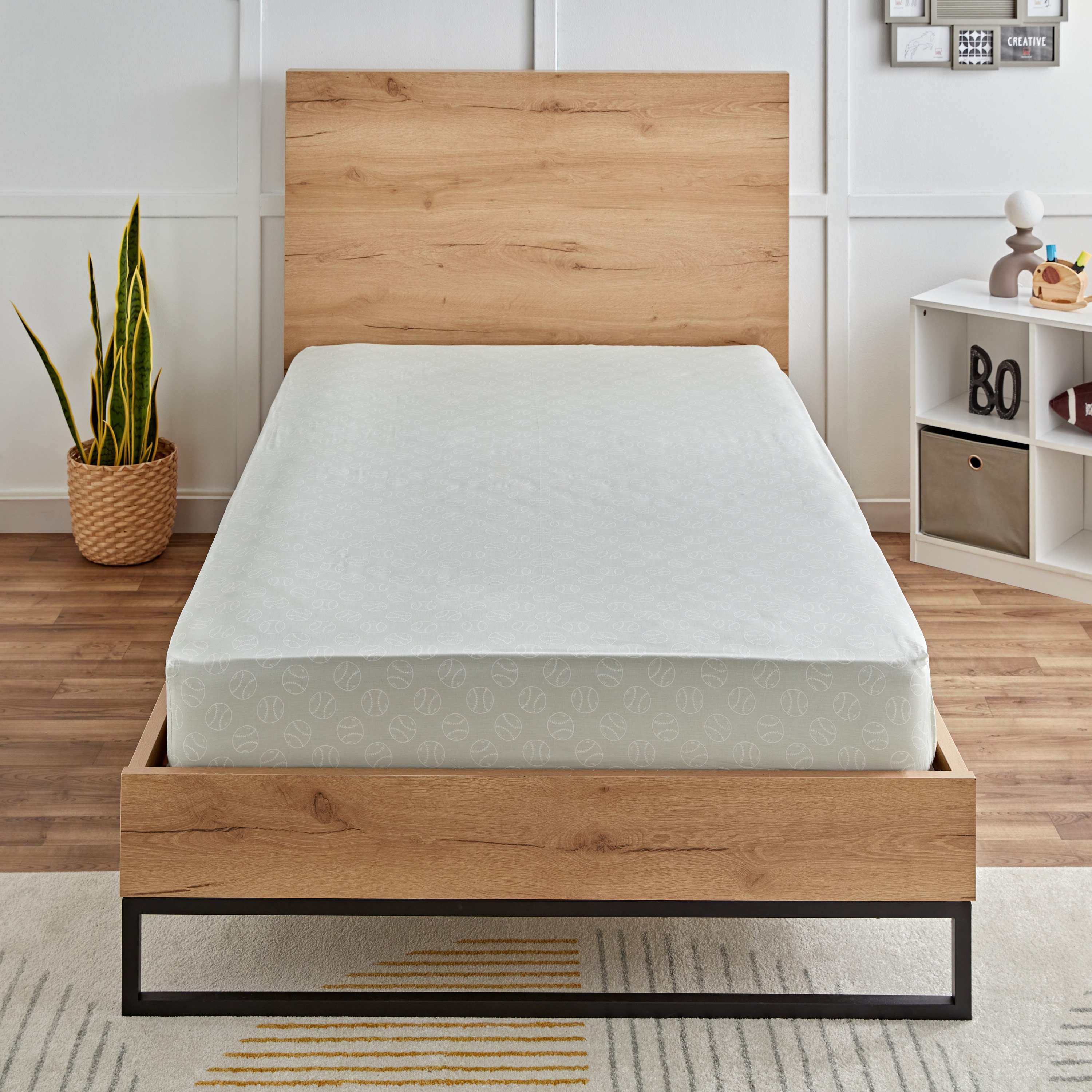 Arcade Win Win Kapas Cotton Twin Fitted Sheet - 120x200+25 cm-hbxhomeware-hbxkidsandyouth-image-2