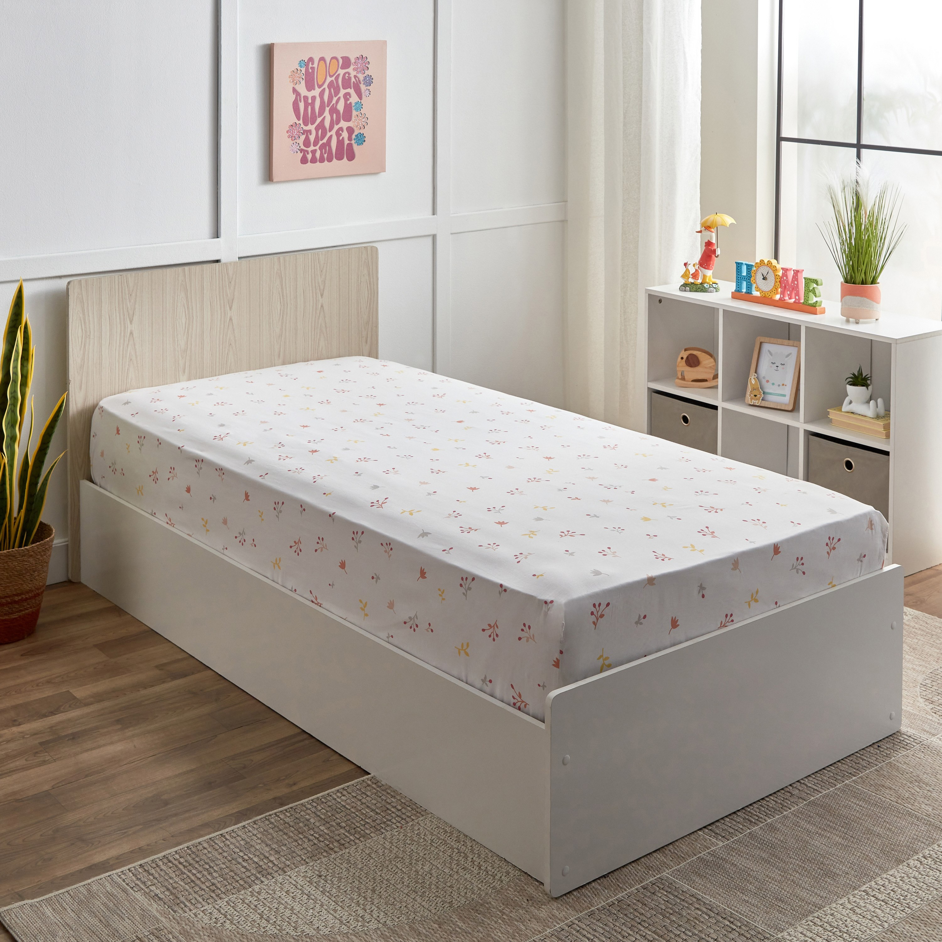 شرشف سرير فردي من فلاترباي ووندرلاند كاباس - مقاس 90x200+25 سم-hbxhomeware-hbxkidsandyouth-image-1