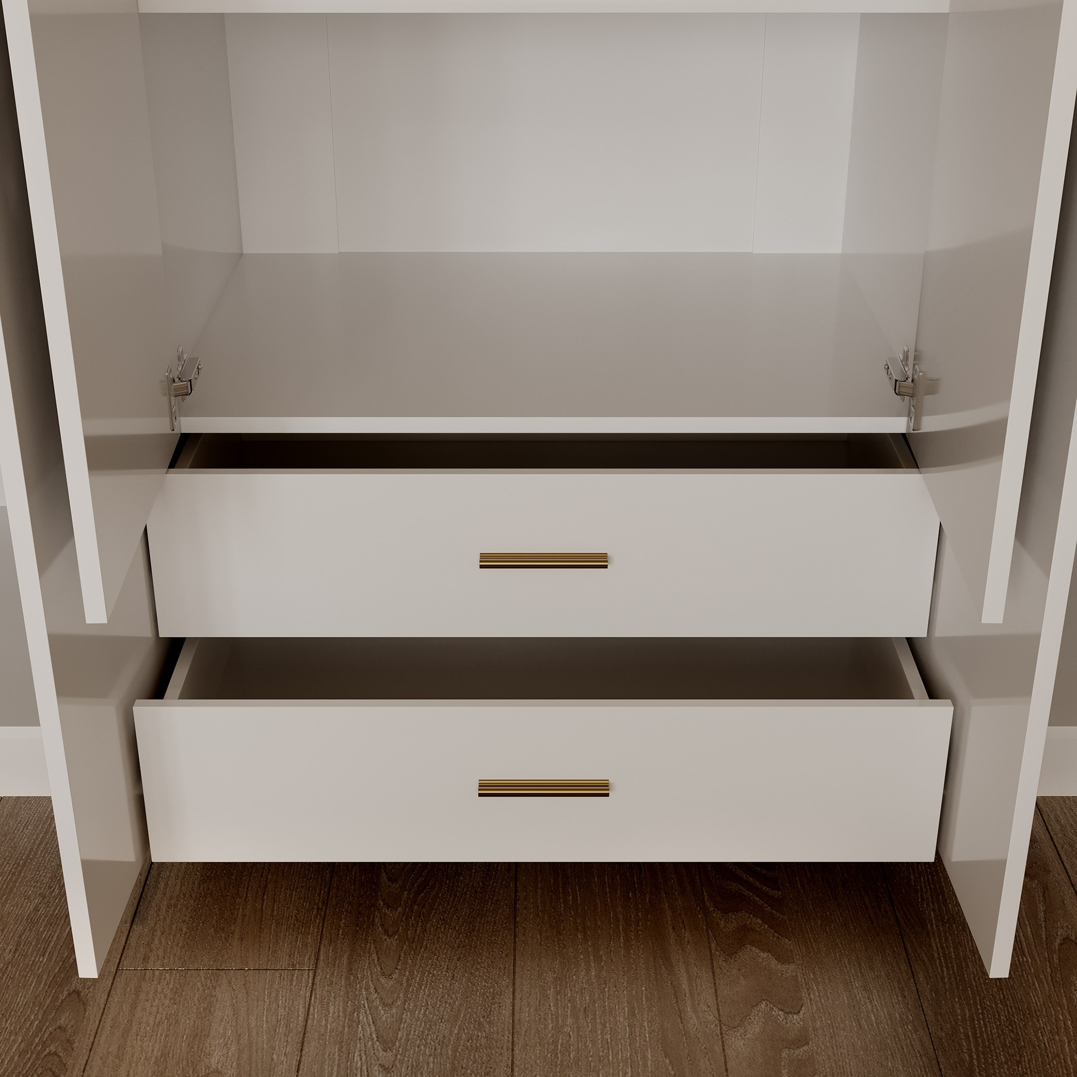 Pearl 6-Door Wardrobe with 2 Drawers and Mirrors-hbxfurniture-wardrobes-image-5