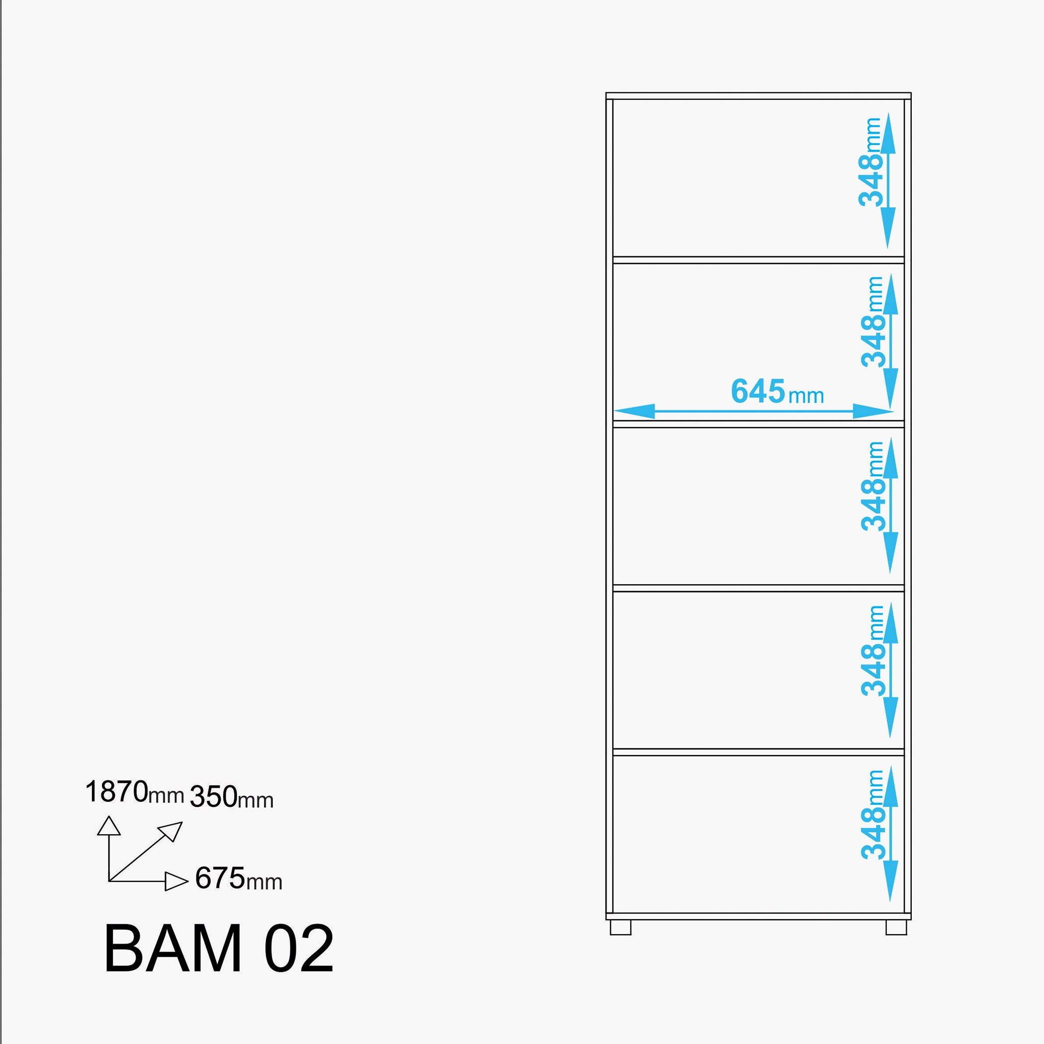 خزانة طويلة متعددة الاستخدامات 2 أبواب من بيانكا لوندرينا-hbxfurniture-office-bookcases-image-8