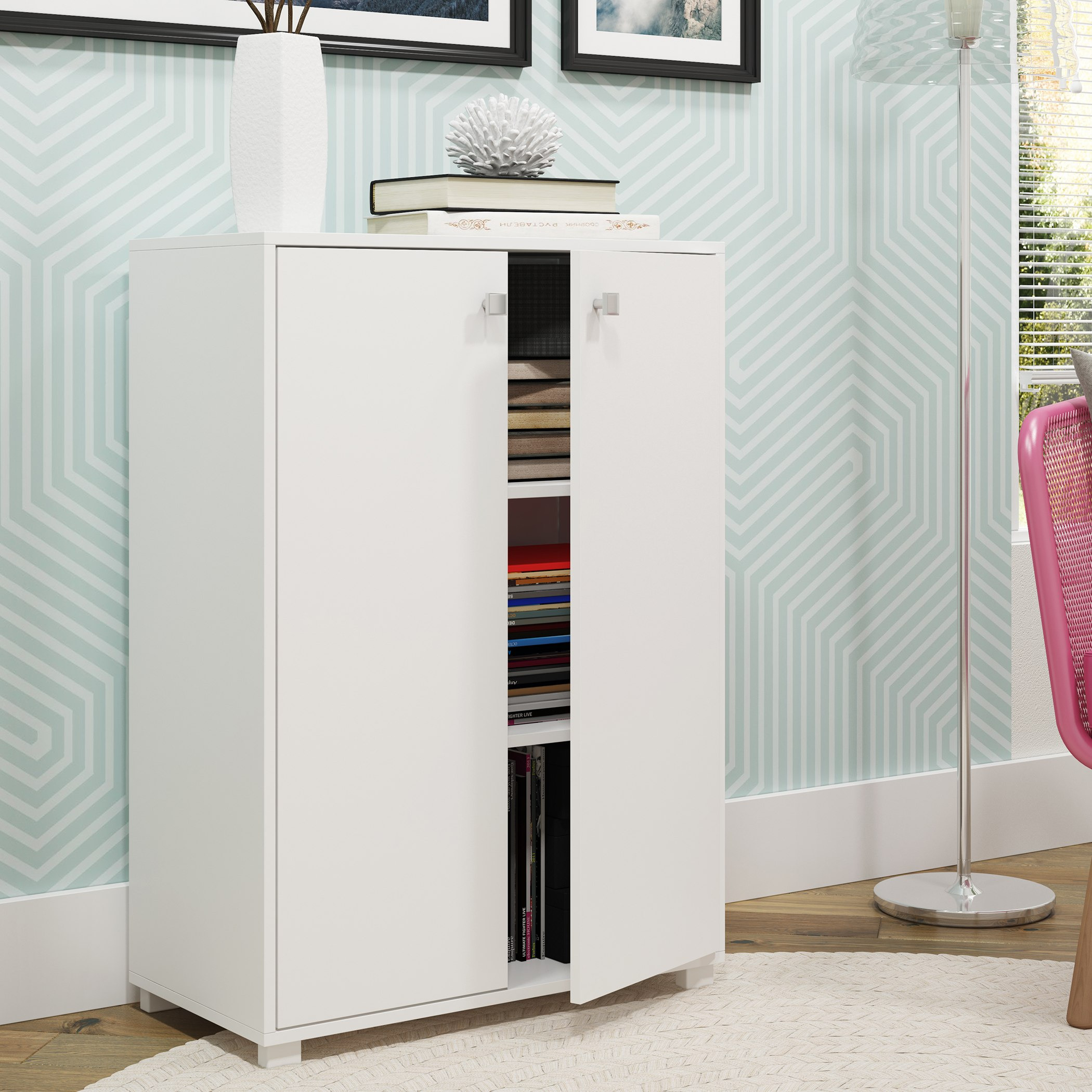 خزانة بابين متعددة الاستخدامات من بيانكا لوندرينا-hbxfurniture-office-bookcases-image-1