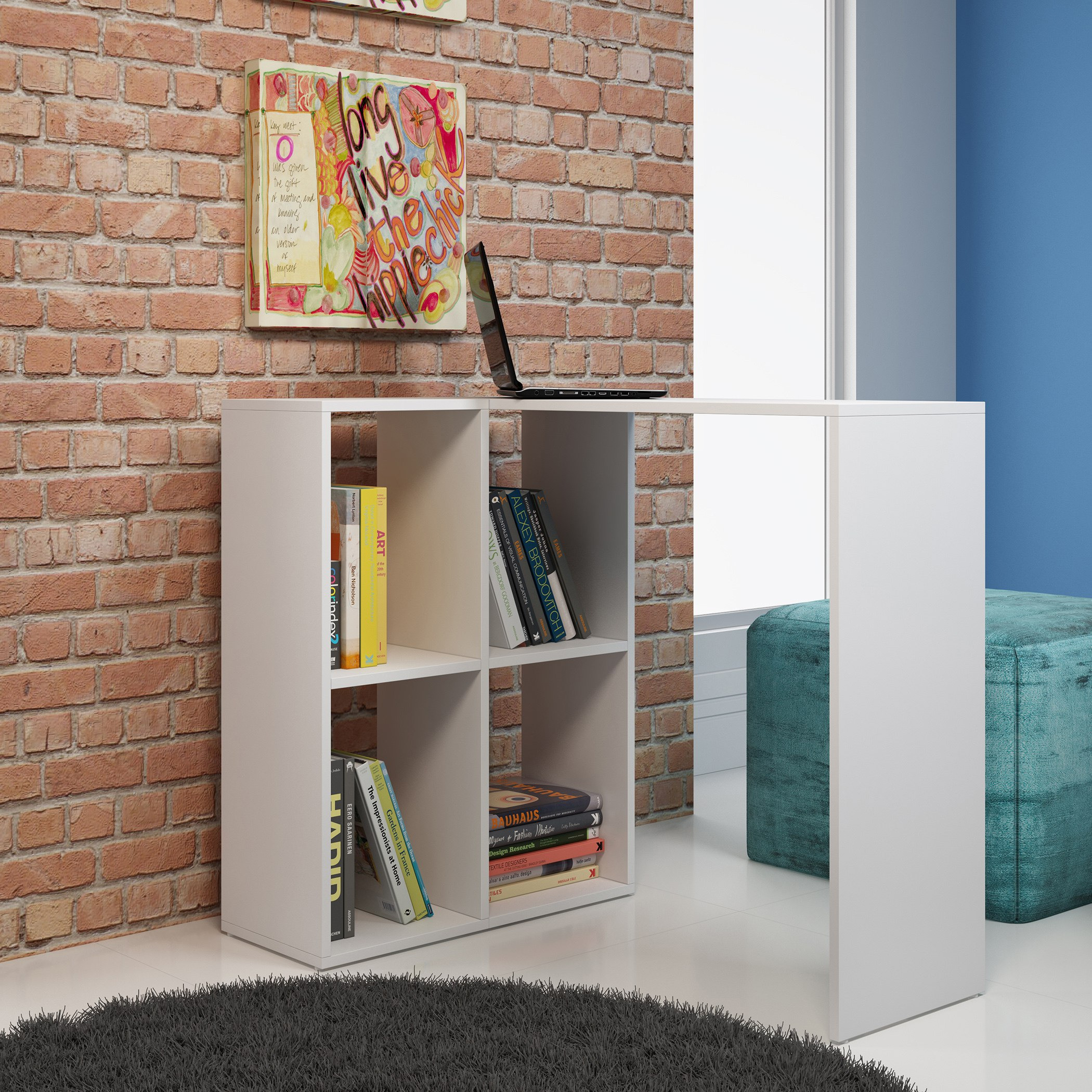 مكتب على شكل حرف L مع 4 مكعبات من بيانكا لوندرينا-hbxfurniture-office-desks-image-1