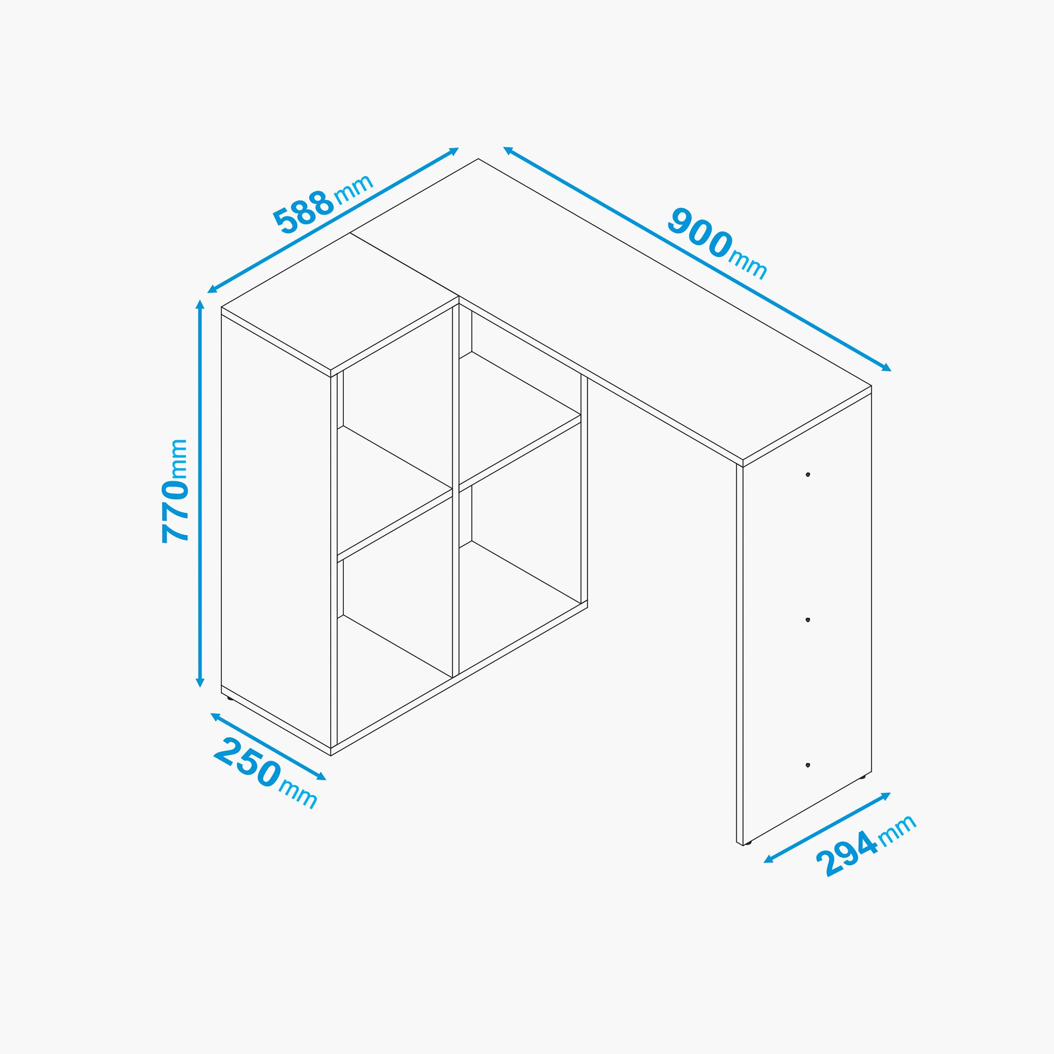 مكتب على شكل حرف L مع 4 مكعبات من بيانكا لوندرينا-hbxfurniture-office-desks-image-5