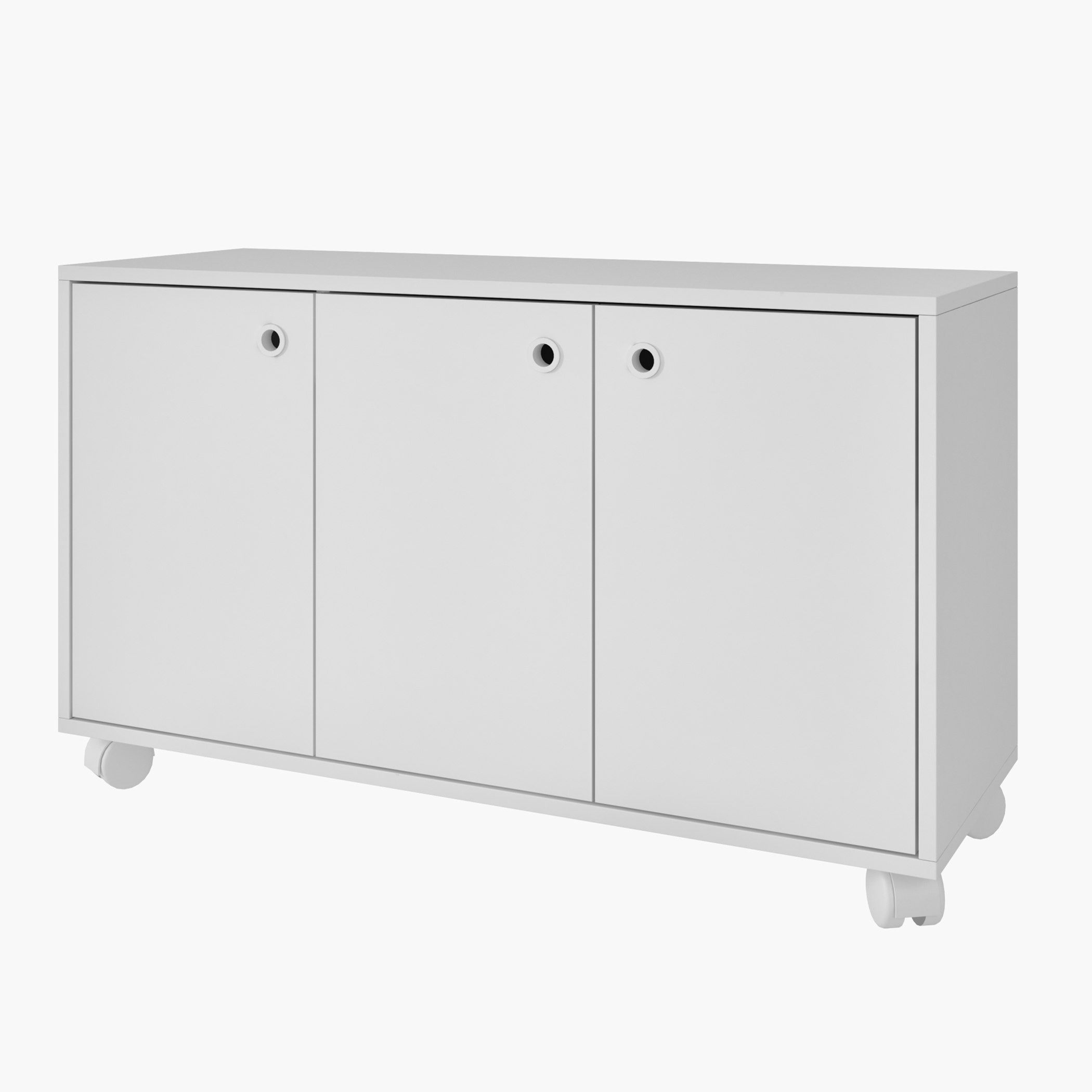 خزانة جانبية بـ3 أبواب وعجلات من بيانكا لوندرينا-hbxfurniture-diningroom-buffetsandsideboards-image-6
