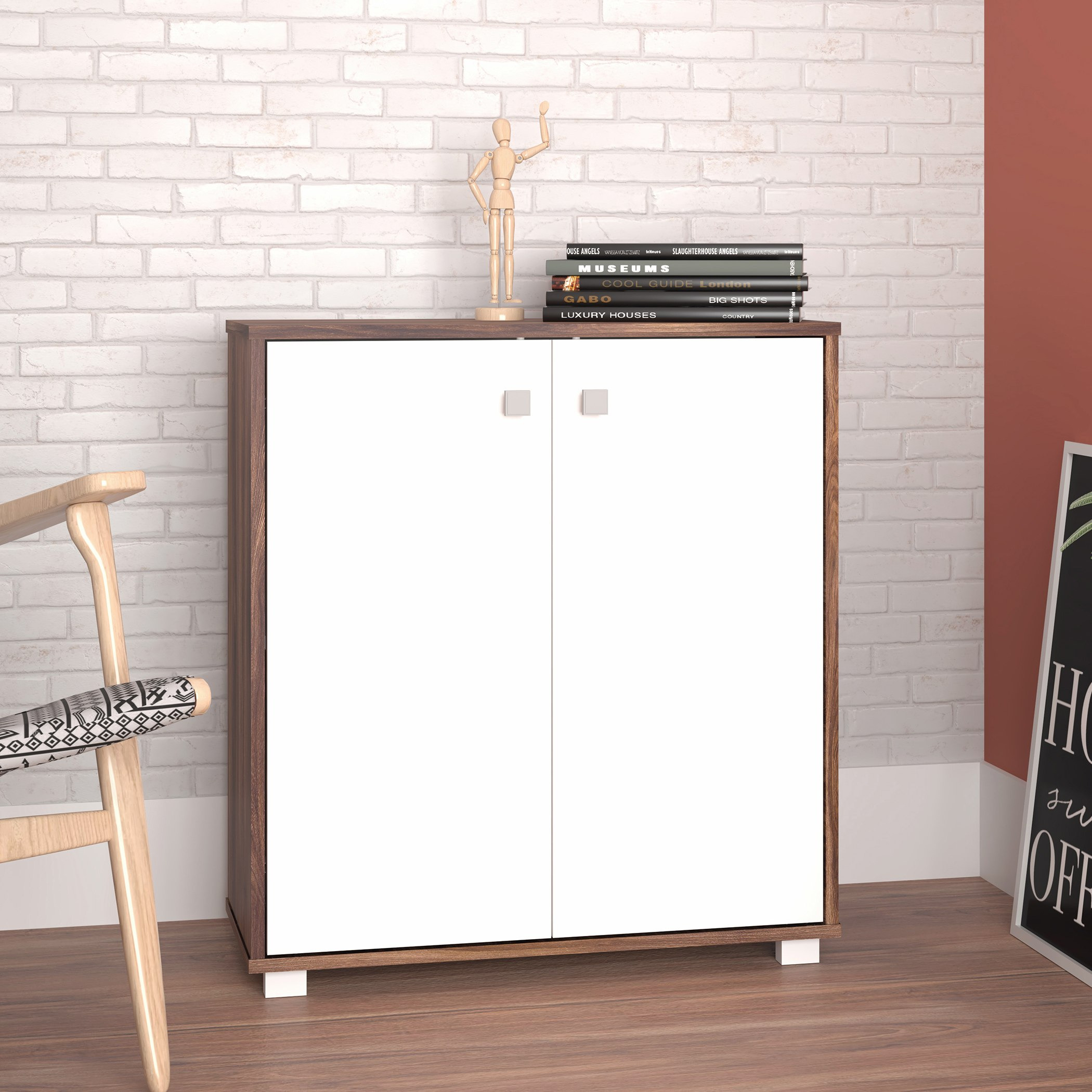 خزانة متعددة الأغراض ببابين من بيانكا فورتاليزا-hbxfurniture-office-bookcases-image-1