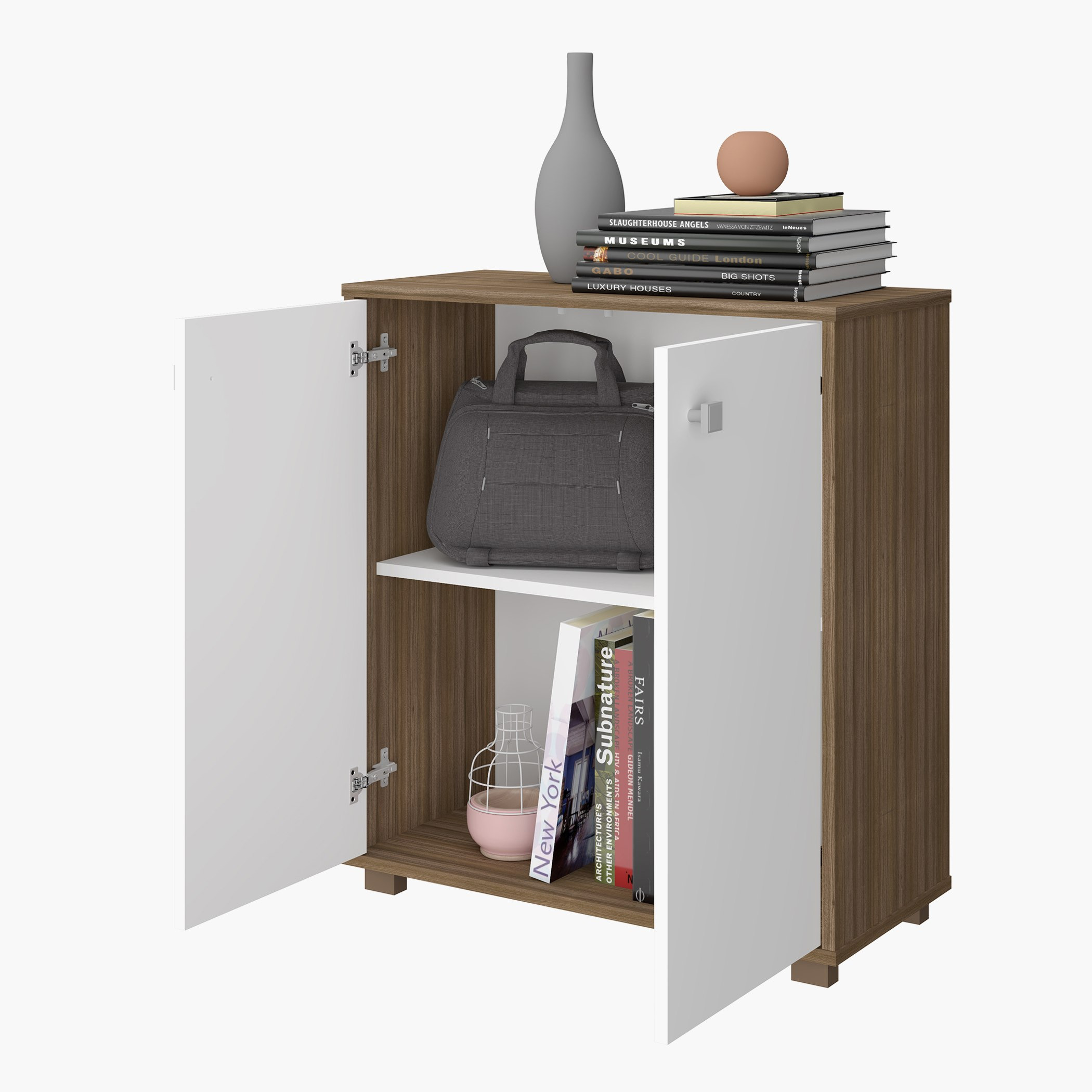 خزانة متعددة الأغراض ببابين من بيانكا فورتاليزا-hbxfurniture-office-bookcases-image-4