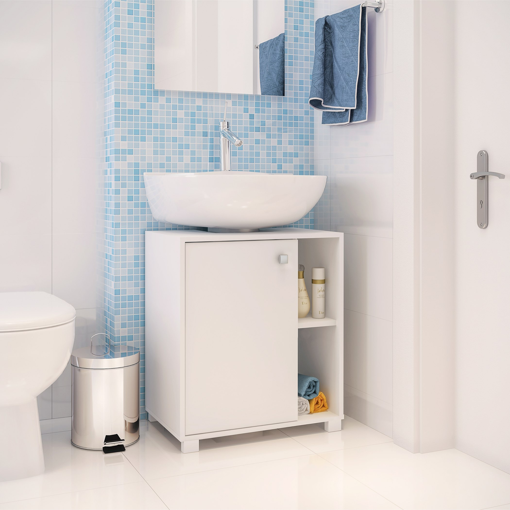 خزانة حمام بباب واحد من بيانكا لوندرينا-hbxdecorandfurnishings-bathroomaccessories-bathroomstorage-image-1