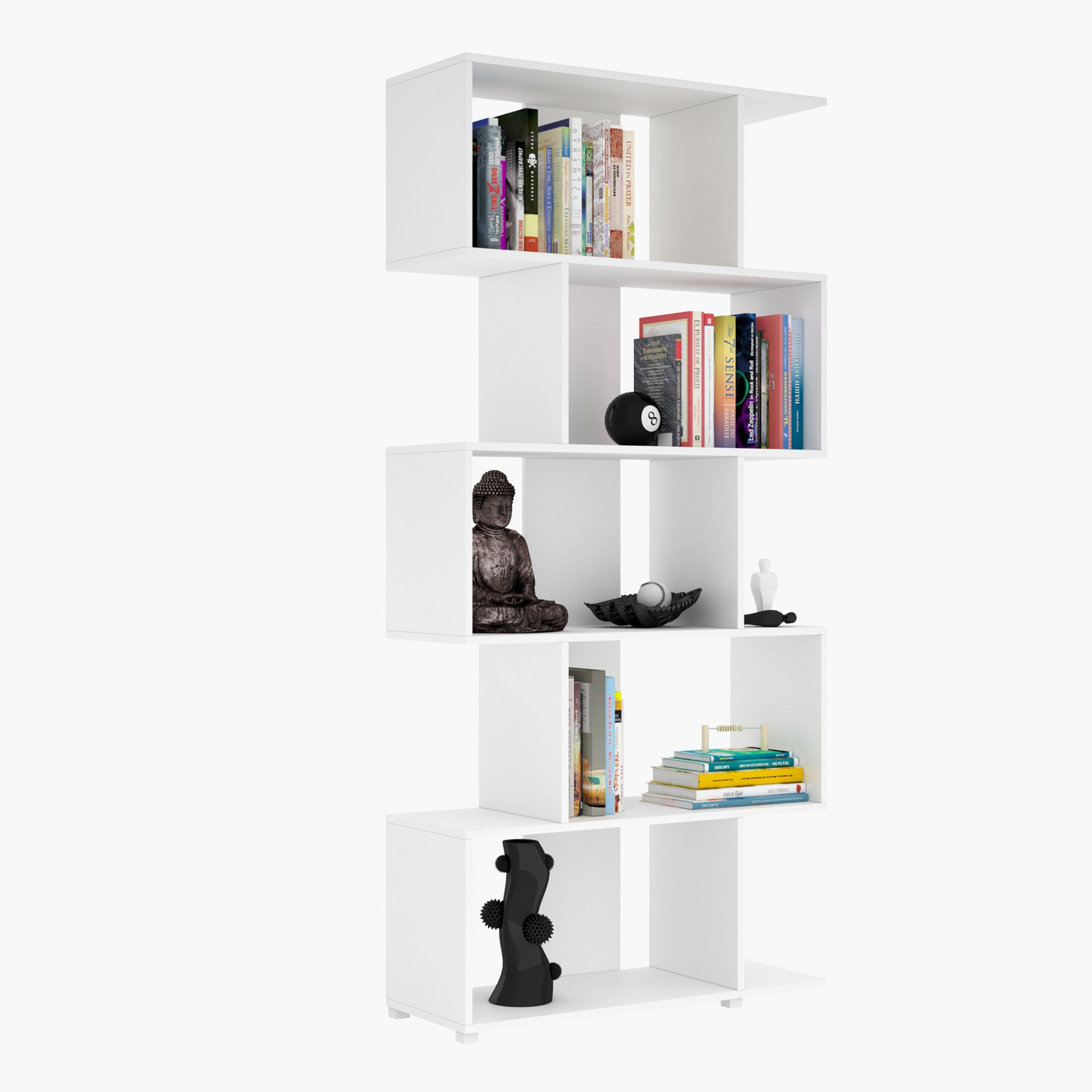 خزانة كتب مزينة 5 طبقات من بيانكا لوندرينا-hbxfurniture-office-bookcases-image-2