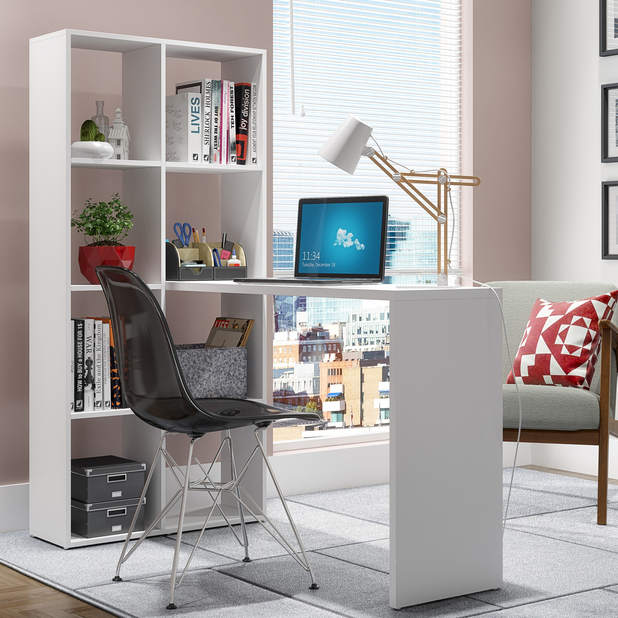 مكتب مع 8 مكعبات من بيانكا لوندرينا-hbxfurniture-office-desks-image-1