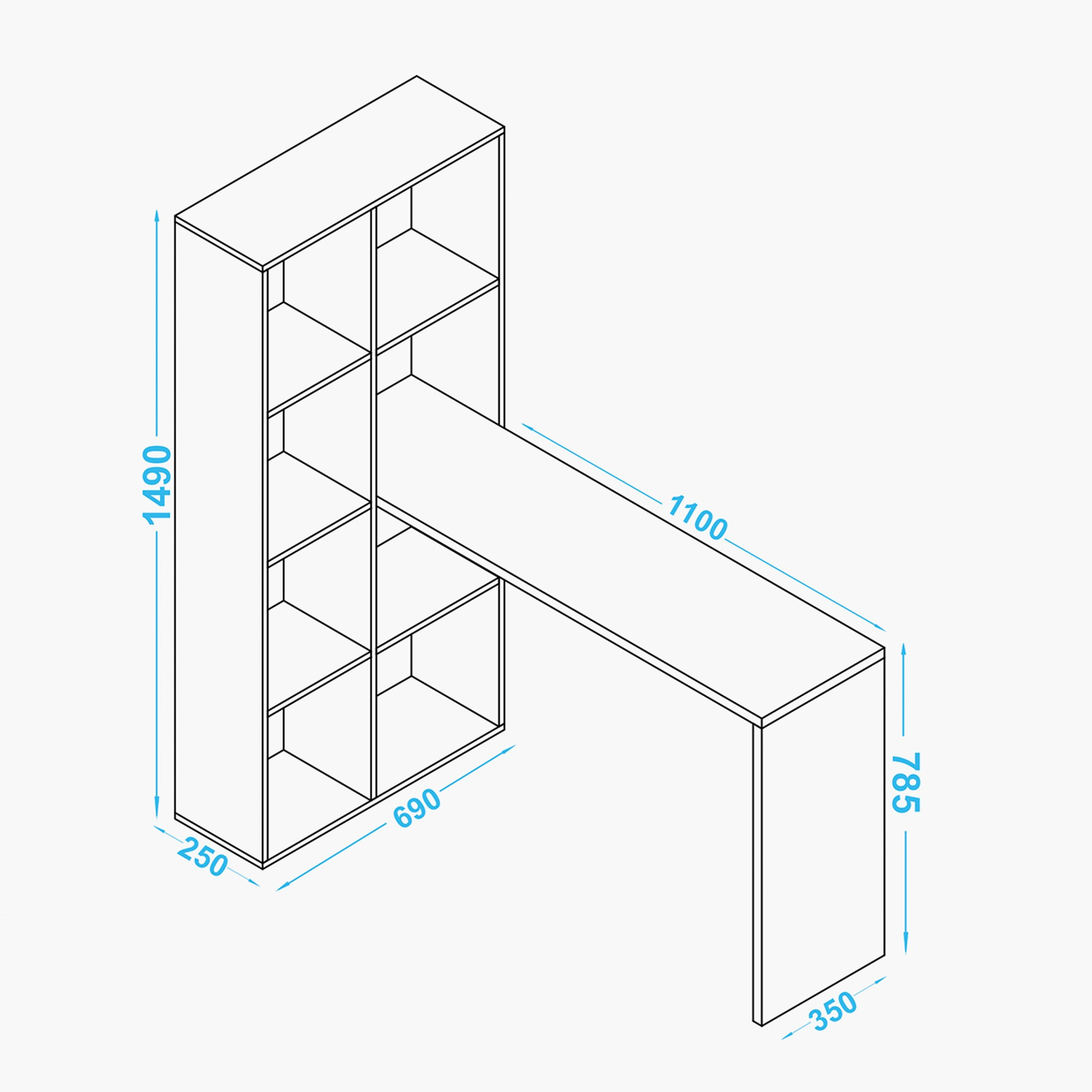 مكتب مع 8 مكعبات من بيانكا لوندرينا-hbxfurniture-office-desks-image-6