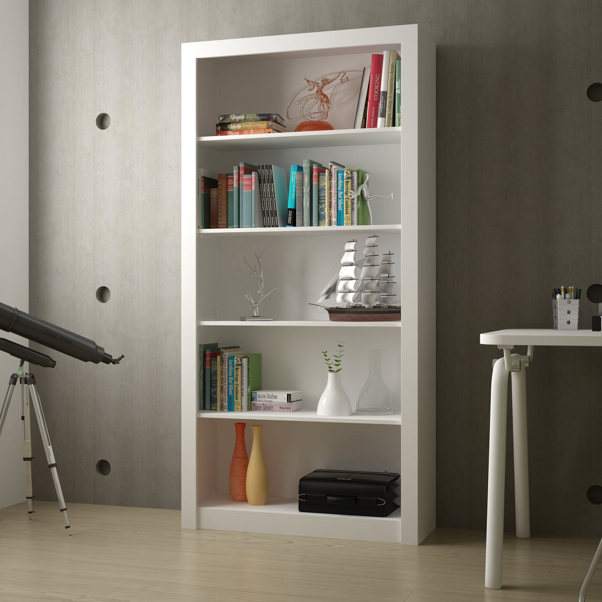 خزانة كتب 5 طبقات من بيانكا لوندرينا-hbxfurniture-office-bookcases-image-1