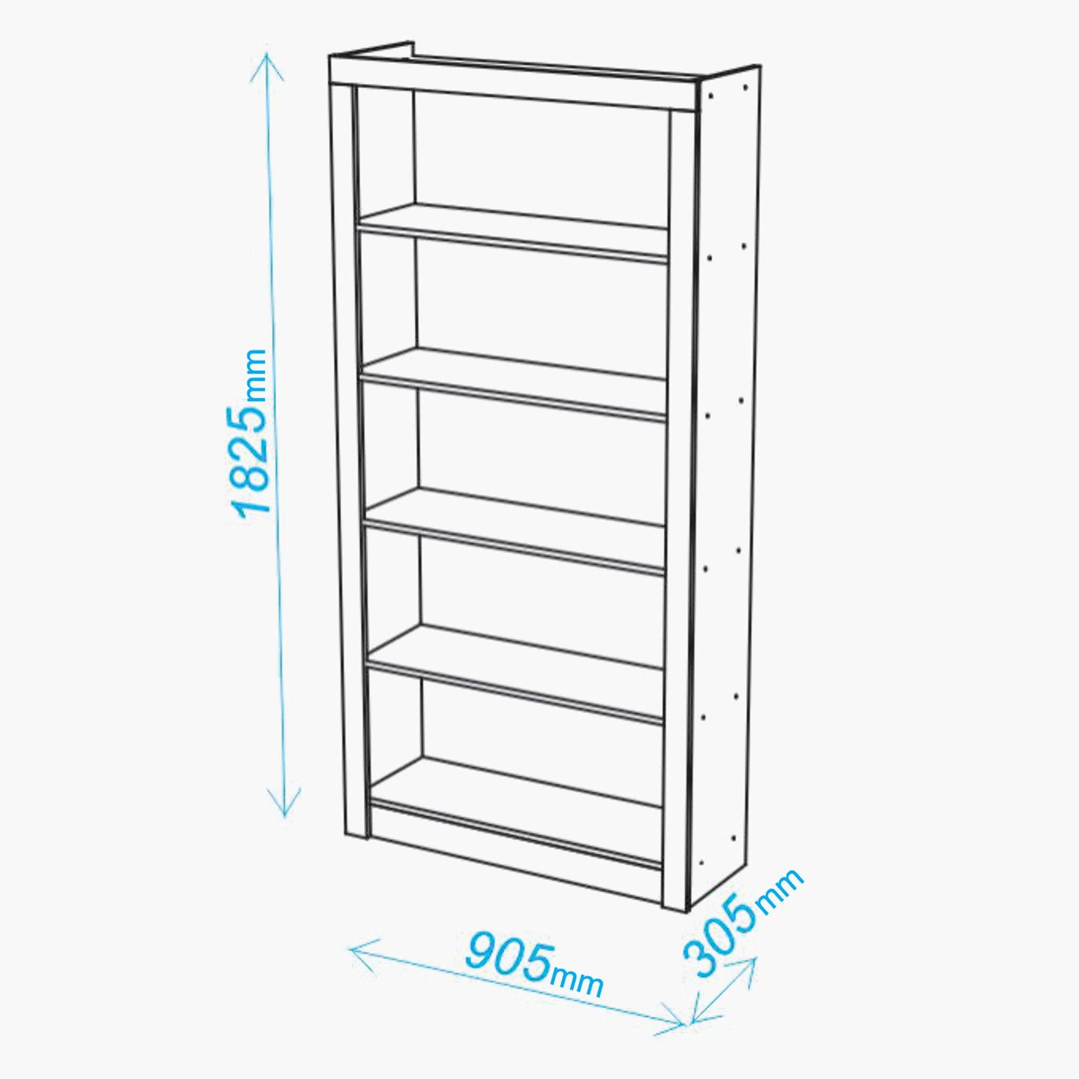 خزانة كتب 5 طبقات من بيانكا لوندرينا-hbxfurniture-office-bookcases-image-6