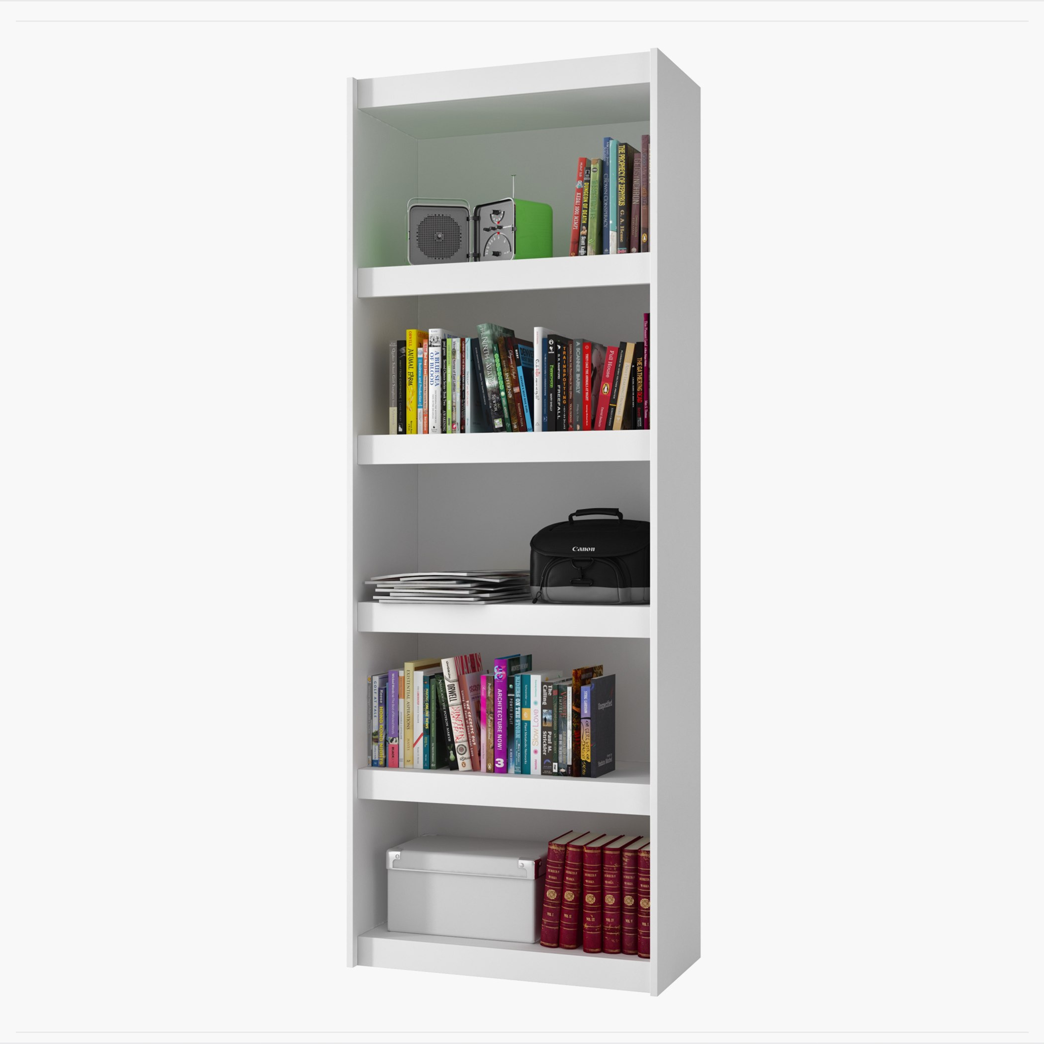 خزانة كتب رفيعة بخمسة طبقات من بيانكا لوندرينا-hbxfurniture-office-bookcases-image-2