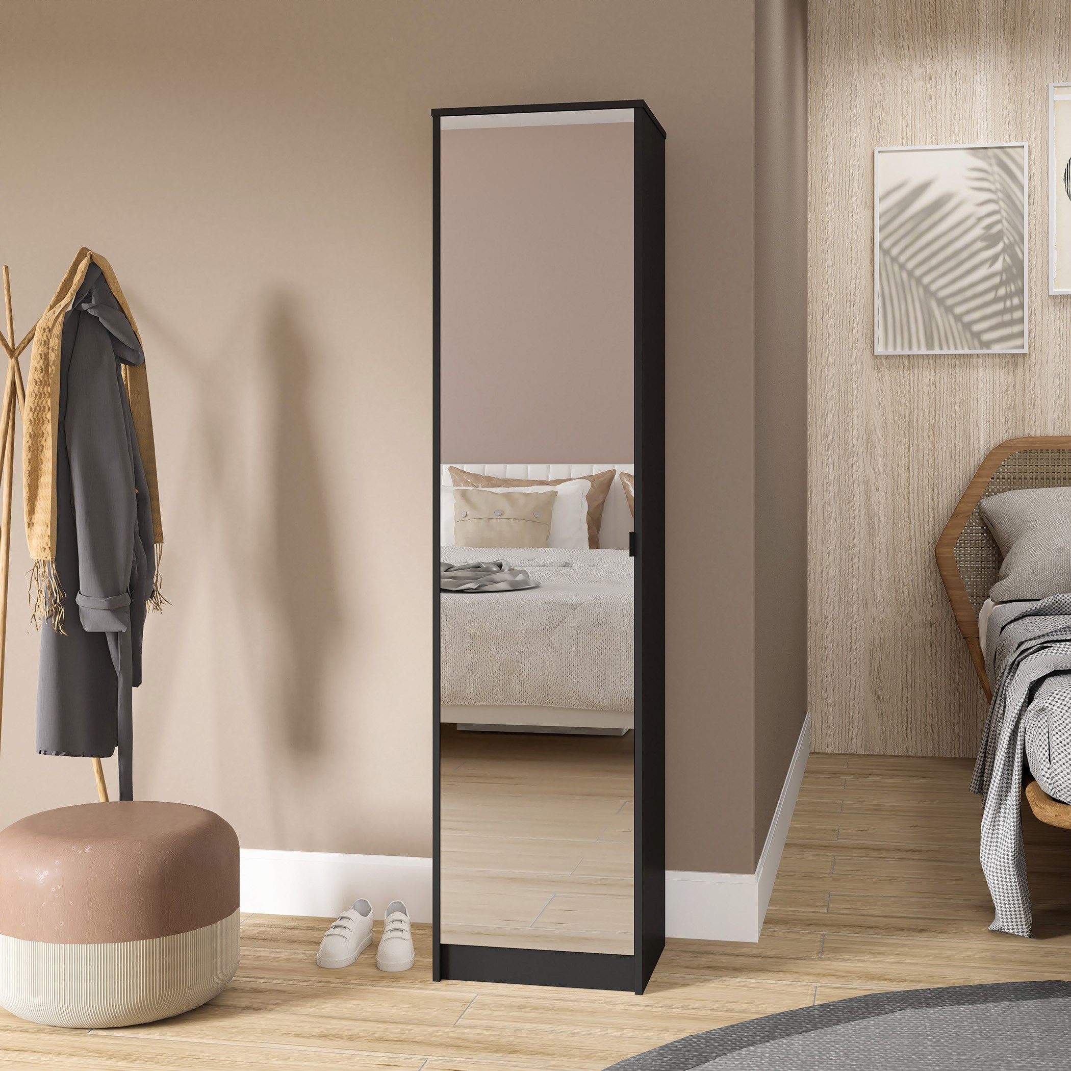 وحدة أحذية تتسع لـ14 زوجًا مع مرآة وباب من بيانكا لوندرينا-hbxbedroom-shoecabinetsandracks-image-1