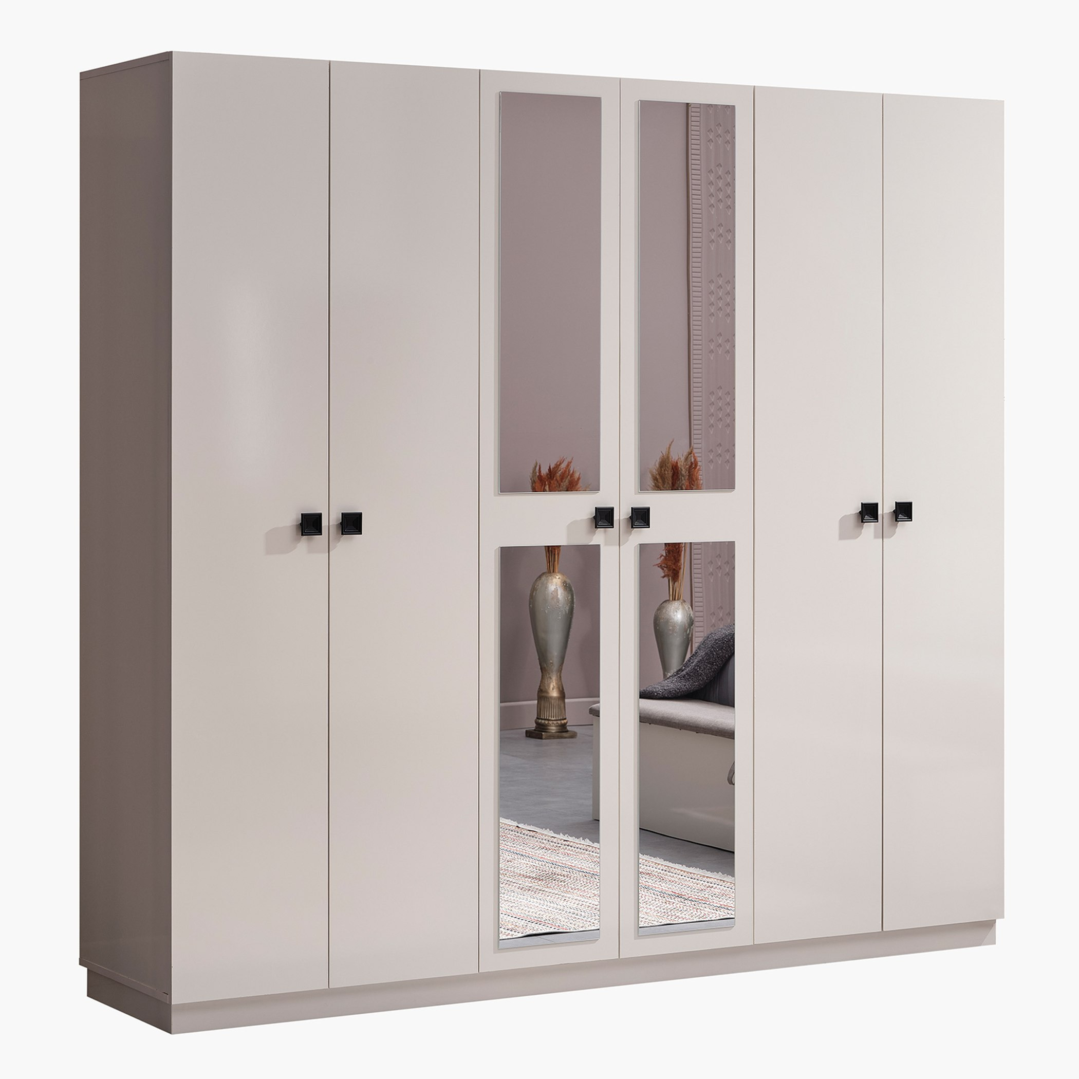 خزانة ملابس 6 أبواب مع 2 مرآة - سوهو من موڤو-hbxfurniture-wardrobes-image-4