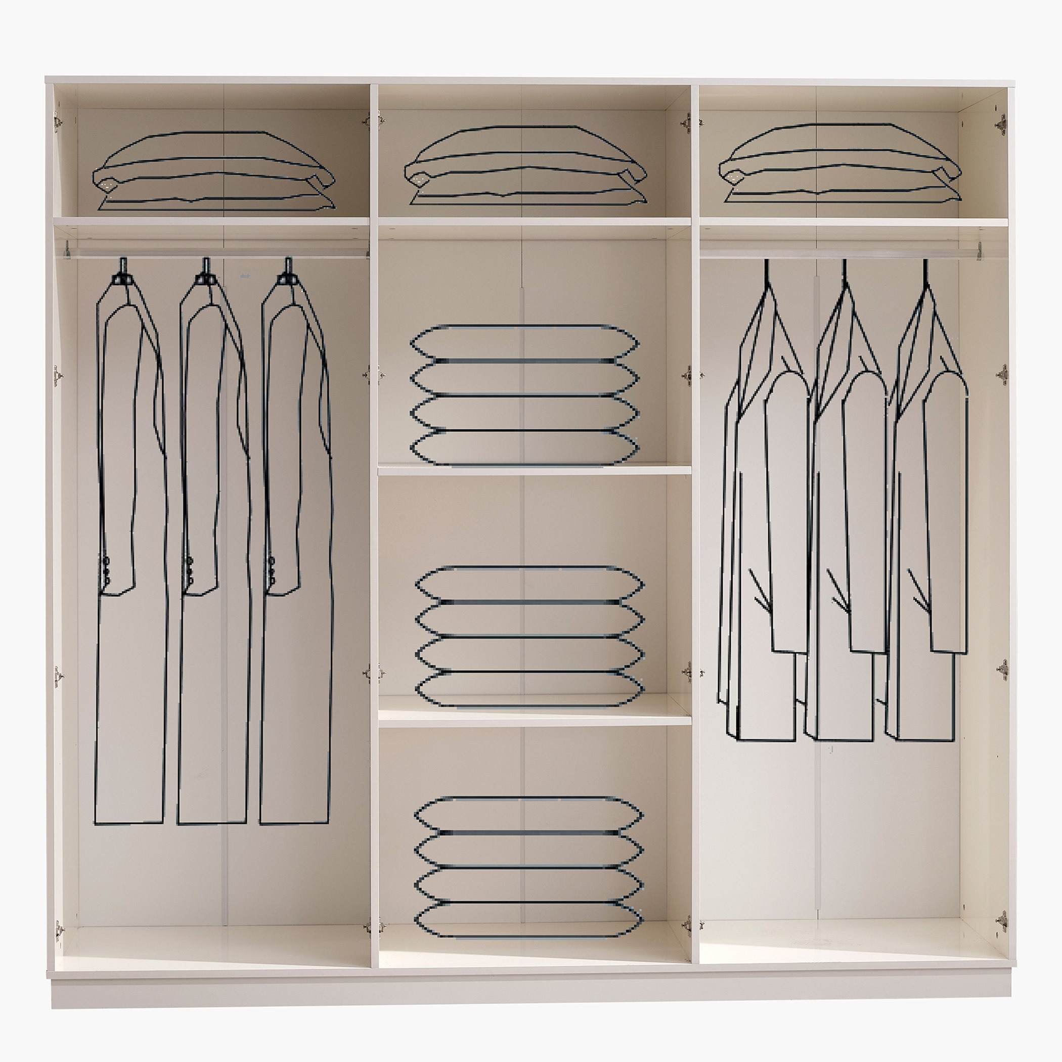 خزانة ملابس 6 أبواب مع 2 مرآة - سوهو من موڤو-hbxfurniture-wardrobes-image-7