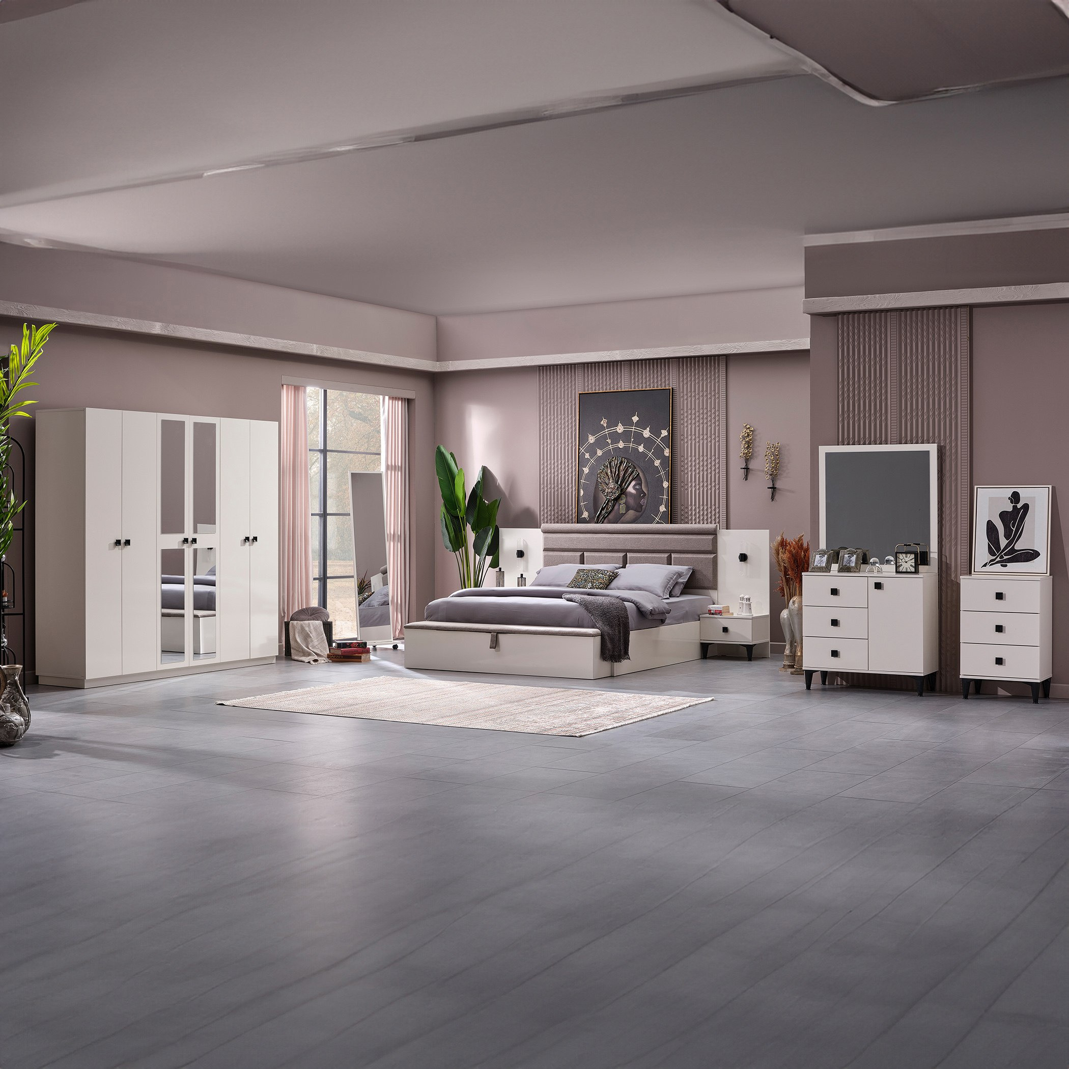 خزانة ملابس 6 أبواب مع 2 مرآة - سوهو من موڤو-hbxfurniture-wardrobes-image-8