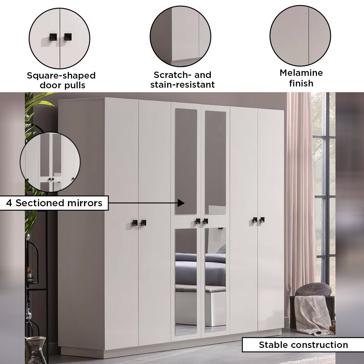 خزانة ملابس 6 أبواب مع 2 مرآة - سوهو من موڤو-hbxfurniture-wardrobes-image-5