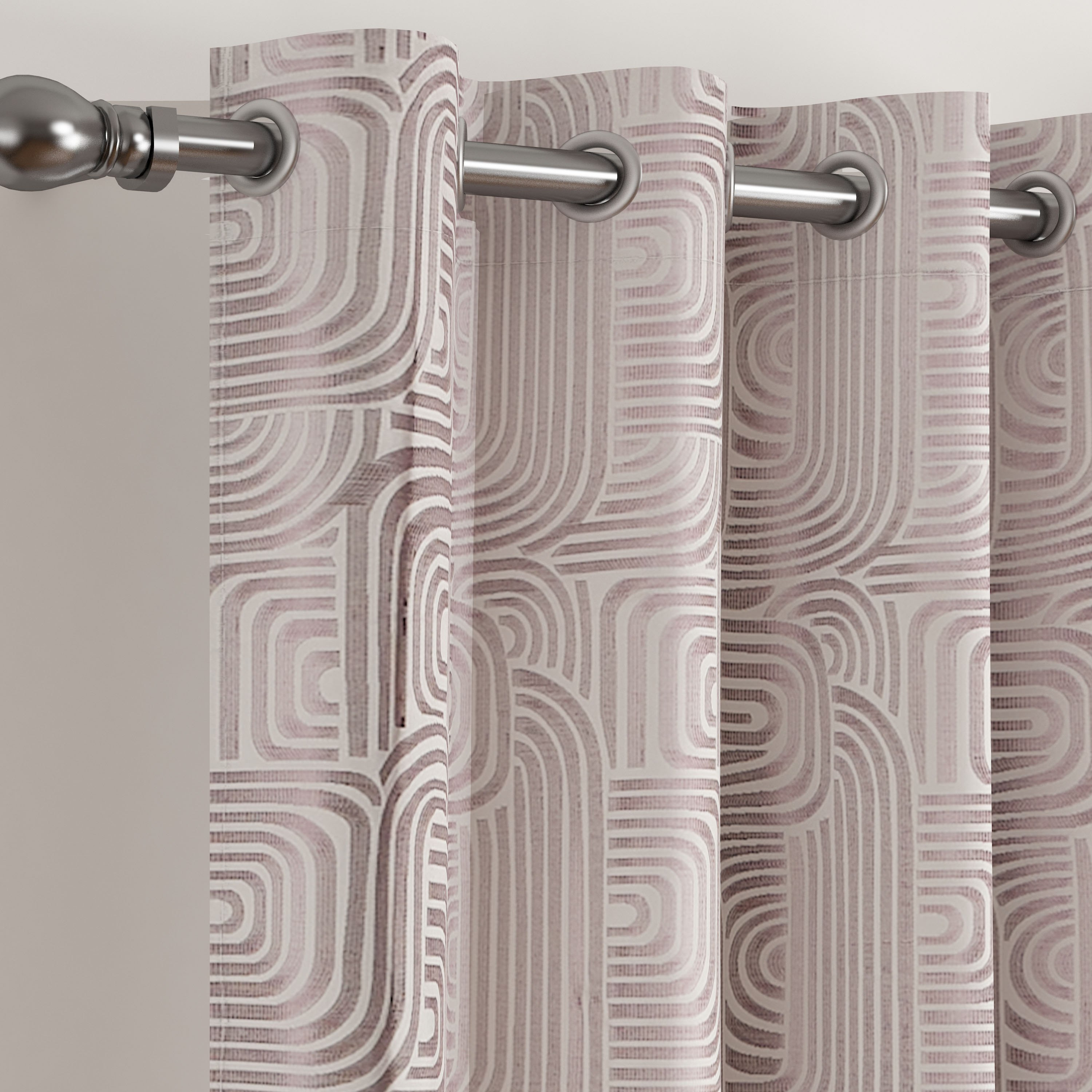 طقم ستائر جاكار قطعتين جازيل من نيو - 135x240 سم-hbxhomeware-hbxdecorandfurnishings-image-2
