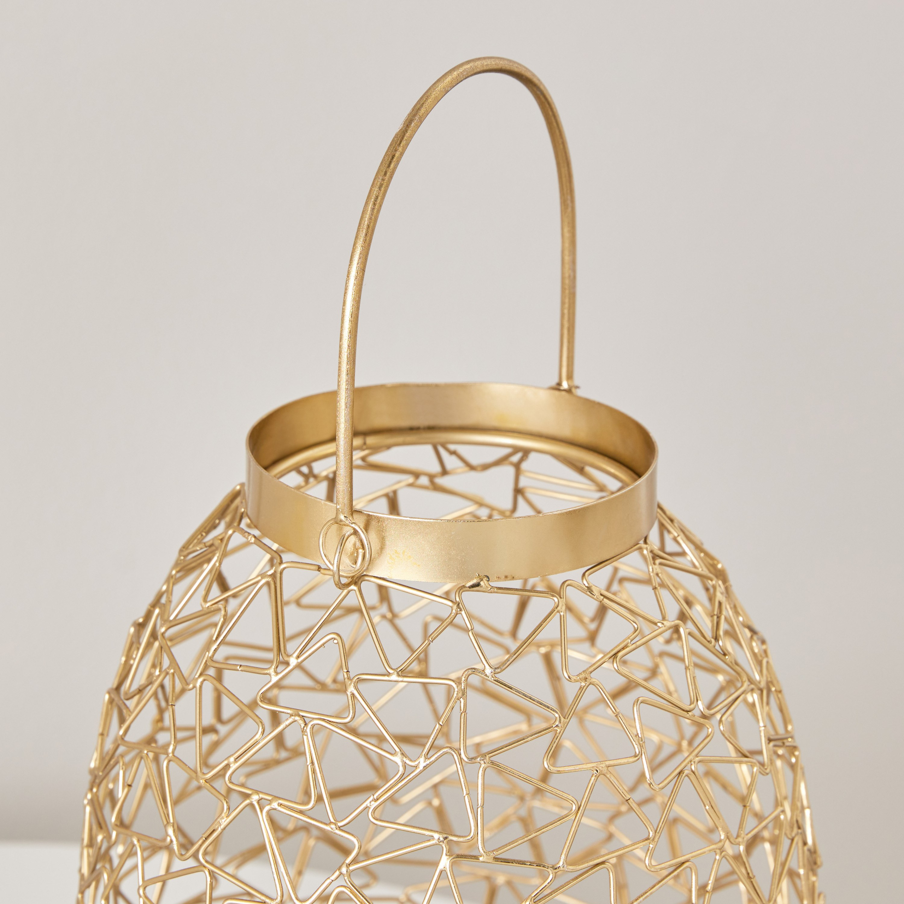 فانوس سلك معدني مع حامل شموع من هيليكس - 20x20x37 سم-hbxdecorandfurnishings-homeaccessories-lanterns-image-3
