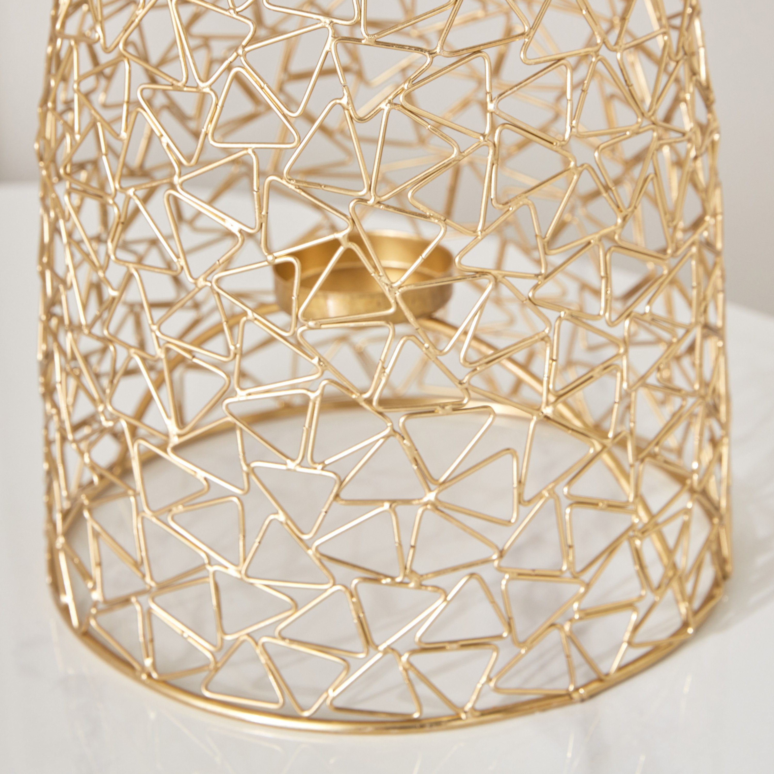 فانوس سلك معدني مع حامل شموع من هيليكس - 20x20x37 سم-hbxdecorandfurnishings-homeaccessories-lanterns-image-4