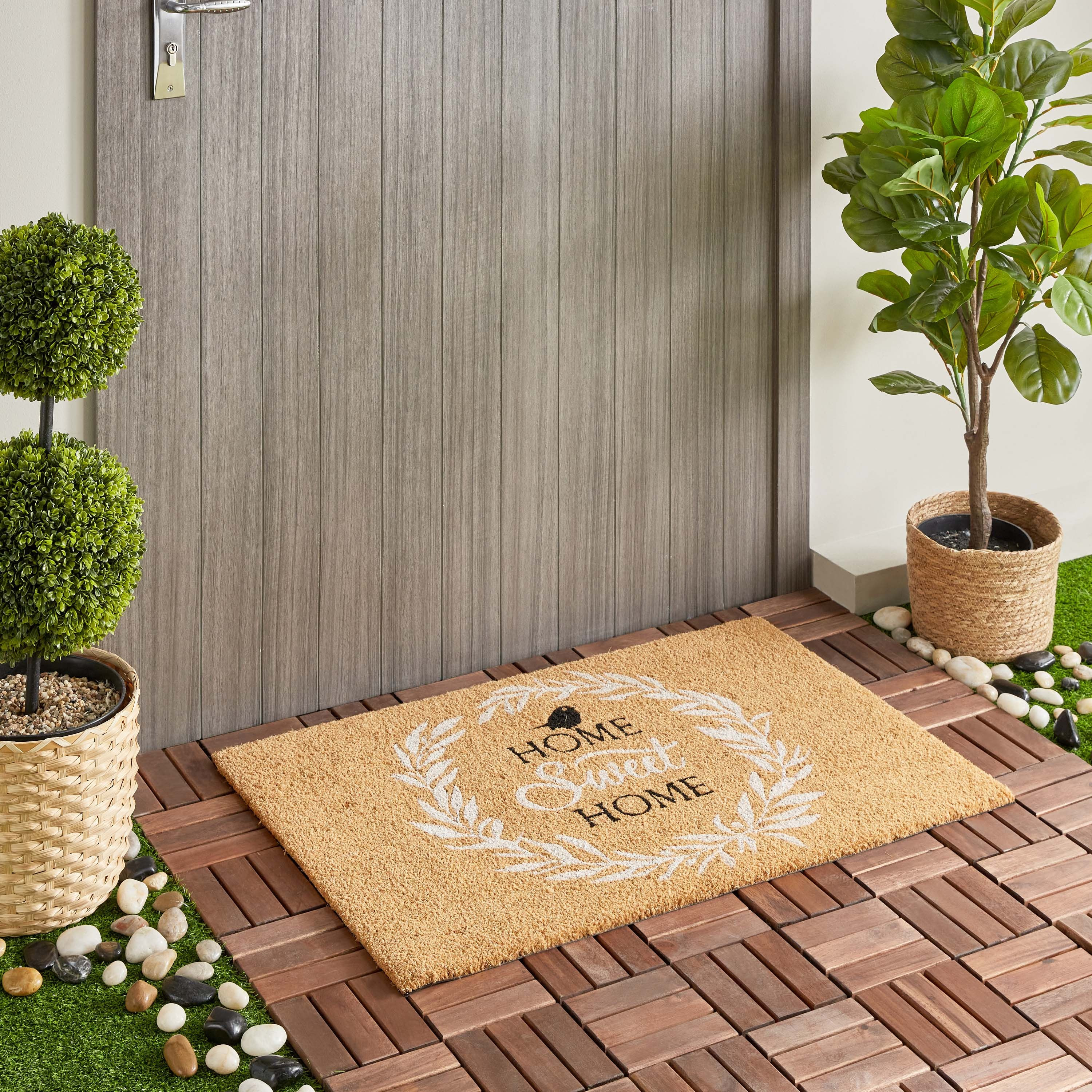 سجادة باب من ألياف جوز الهند بطبعات - 60x90 سم-hbxhomeware-hbxlivingroom-image-1