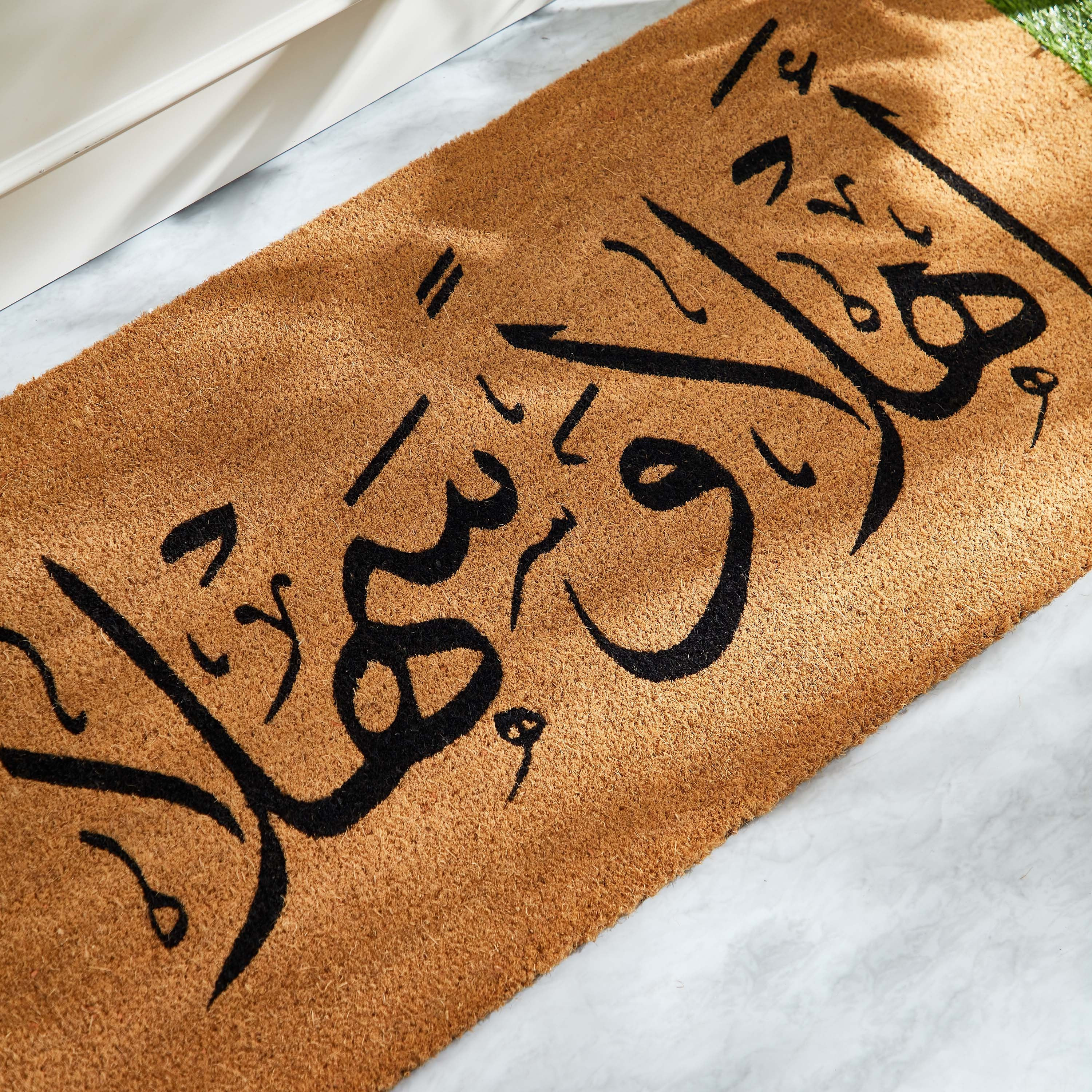 سجادة باب من ألياف جوز الهند بظهر لاتكس وطبعات - 60x120 سم-hbxhomeware-hbxlivingroom-image-3