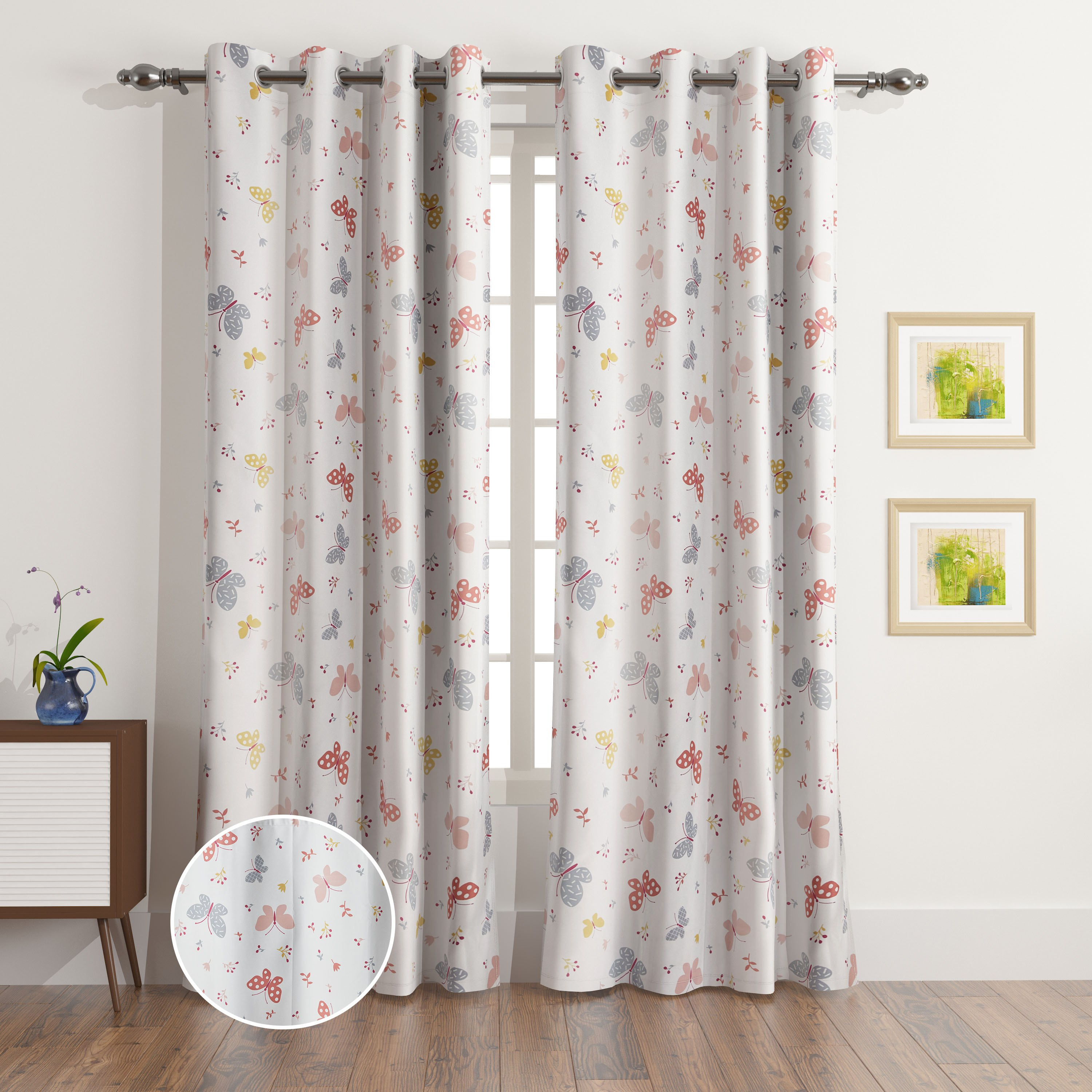 طقم ستائر معتمة قطعتين فلاي أواي من فلاترباي - 135x240 سم-hbxbedroom-windowcoverings-curtains-image-1