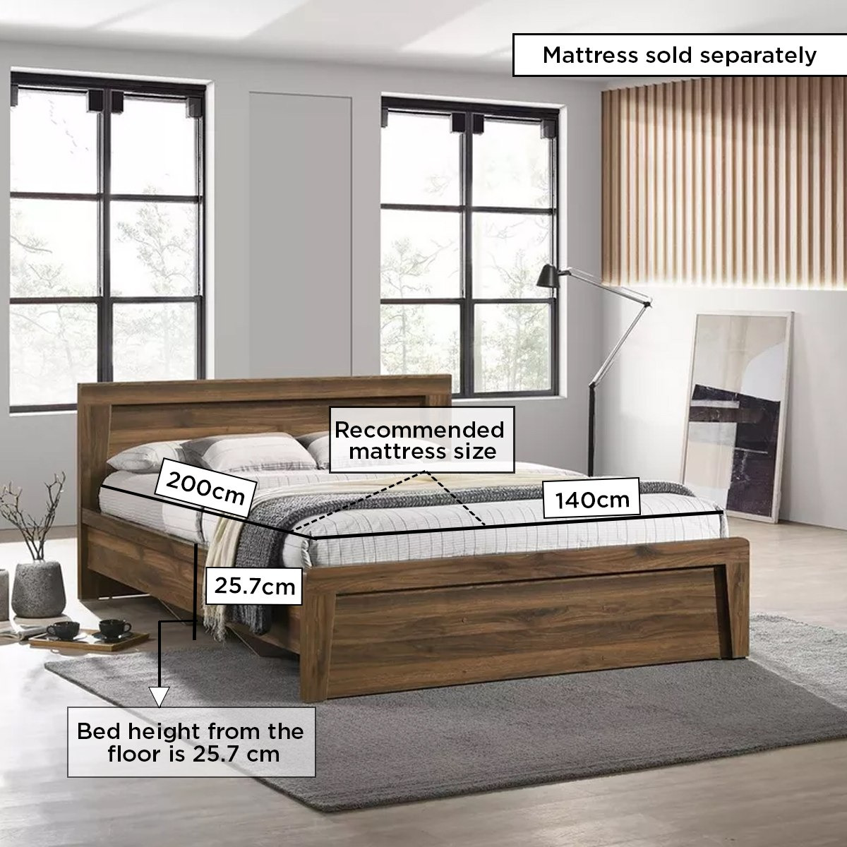 Kulltorp Plus Queen Bed - 140x200 cm-hbxbedroom-bedsandbedsets-beds-queen-image-5